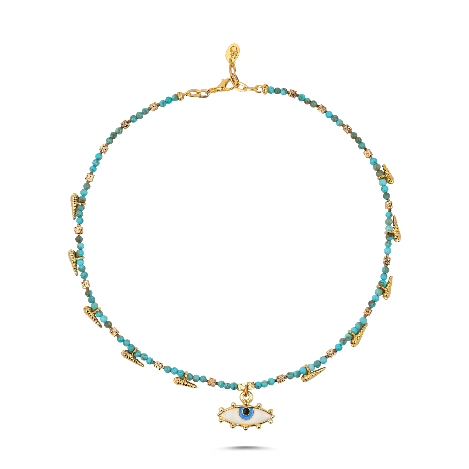 COASTAL HARMONY TURQUOISE EVIL EYE NECKLACE