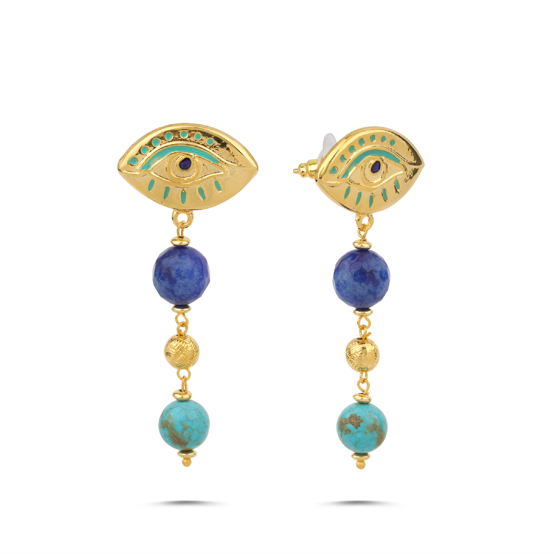 GUARDIAN TURQUOISE EVIL EYE EARRINGS