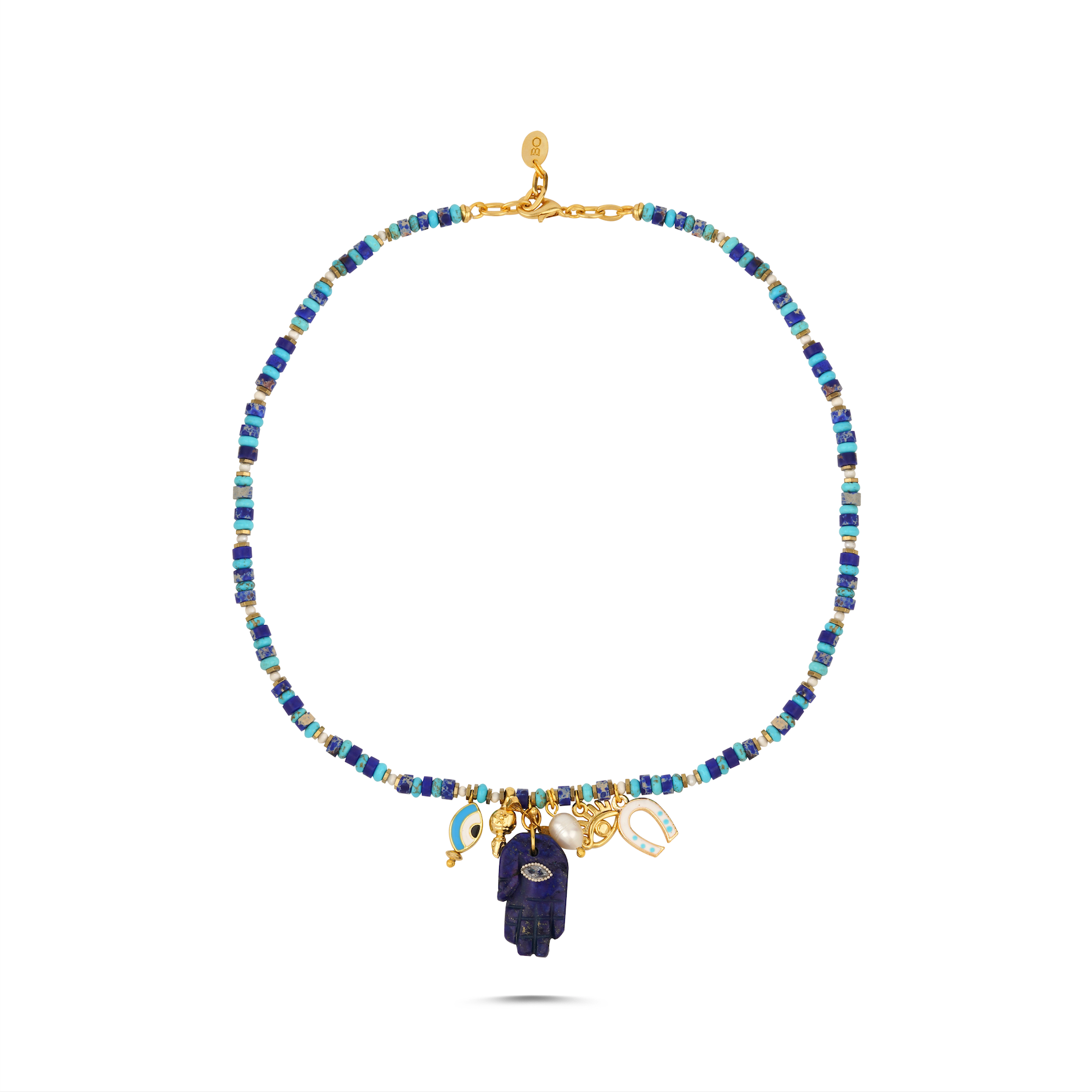 HAMSA HARMONY LAPIS NECKLACE