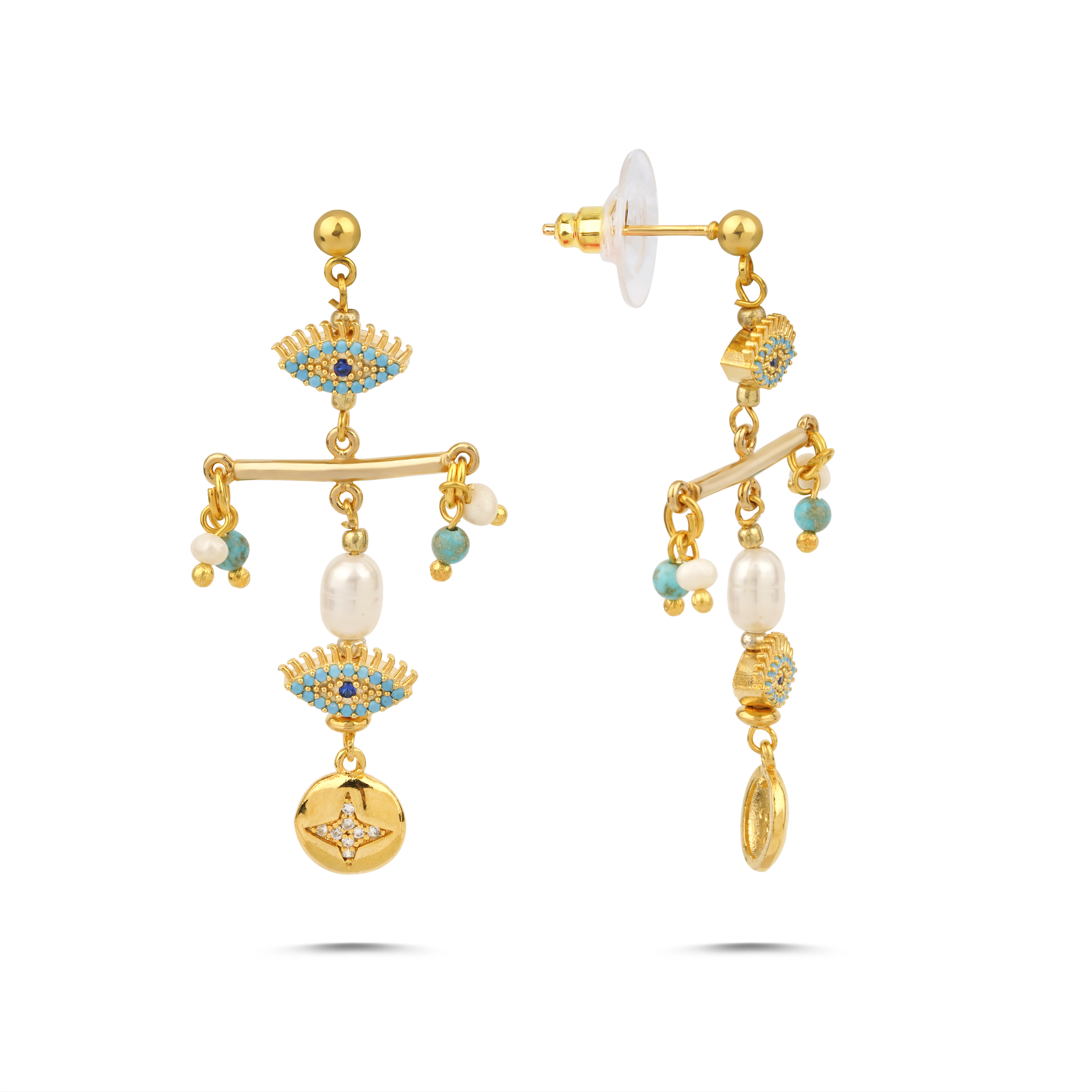 AZURE GAZE NAZAR EARRINGS