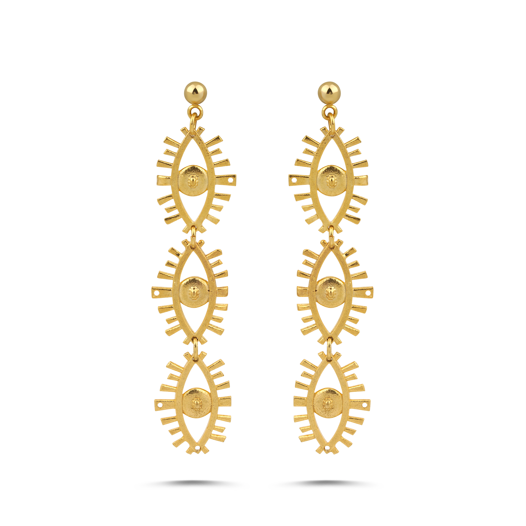GOLDEN GAZE NAZAR EARRINGS