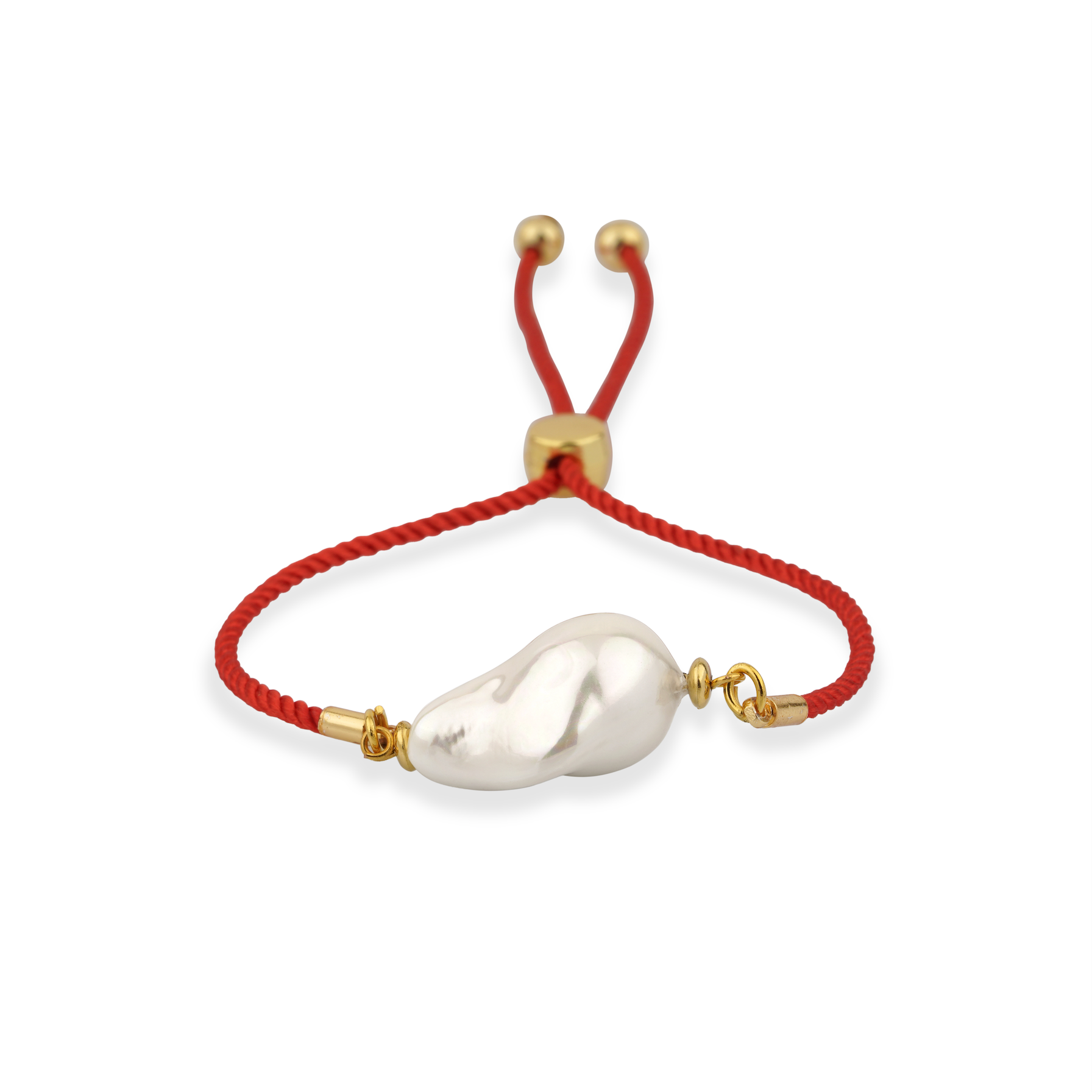 HARMONY STRAND BAROQUE PEARL RED BRACELET