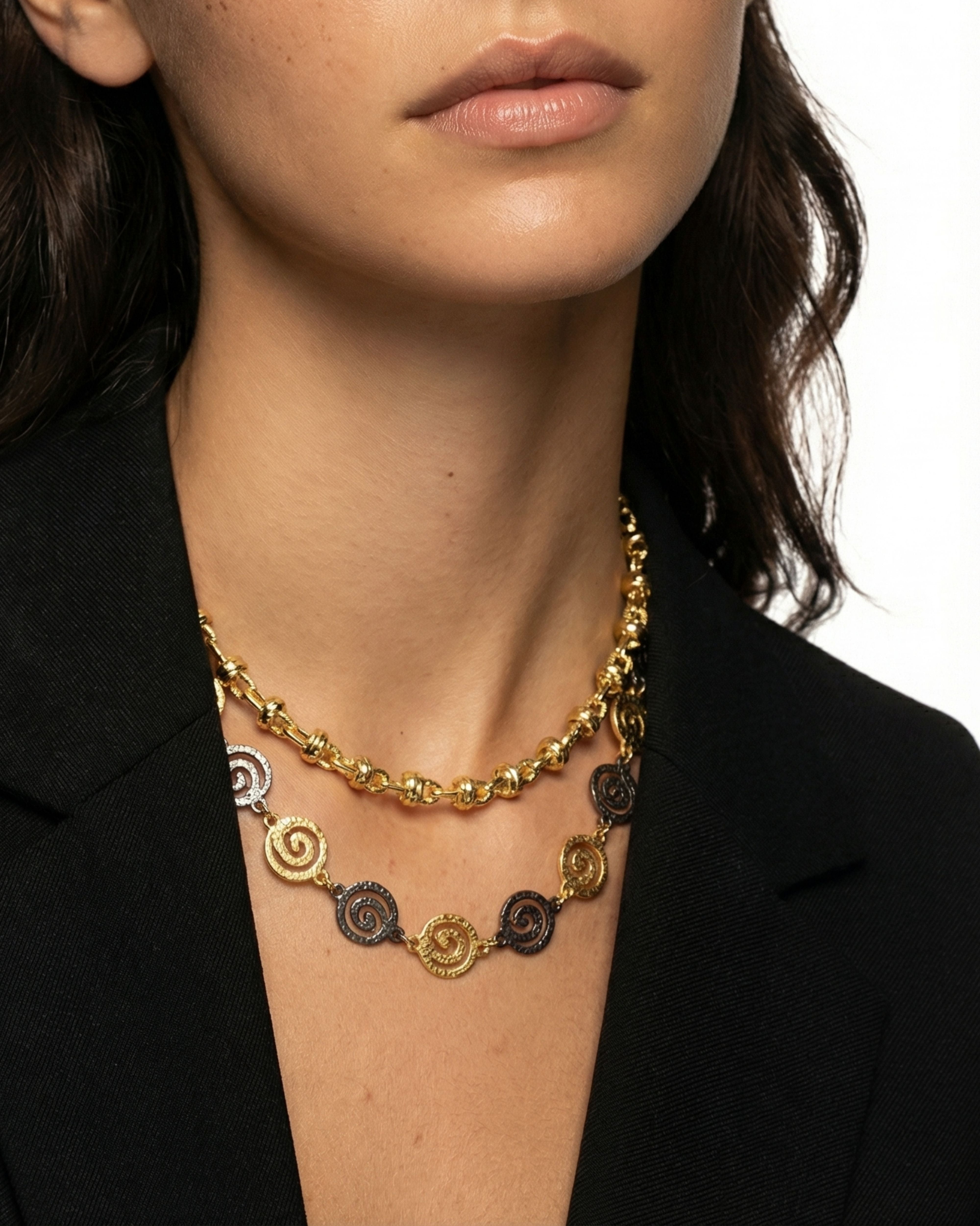 URARTU SILVER AND GOLD PLATED NECKLACE