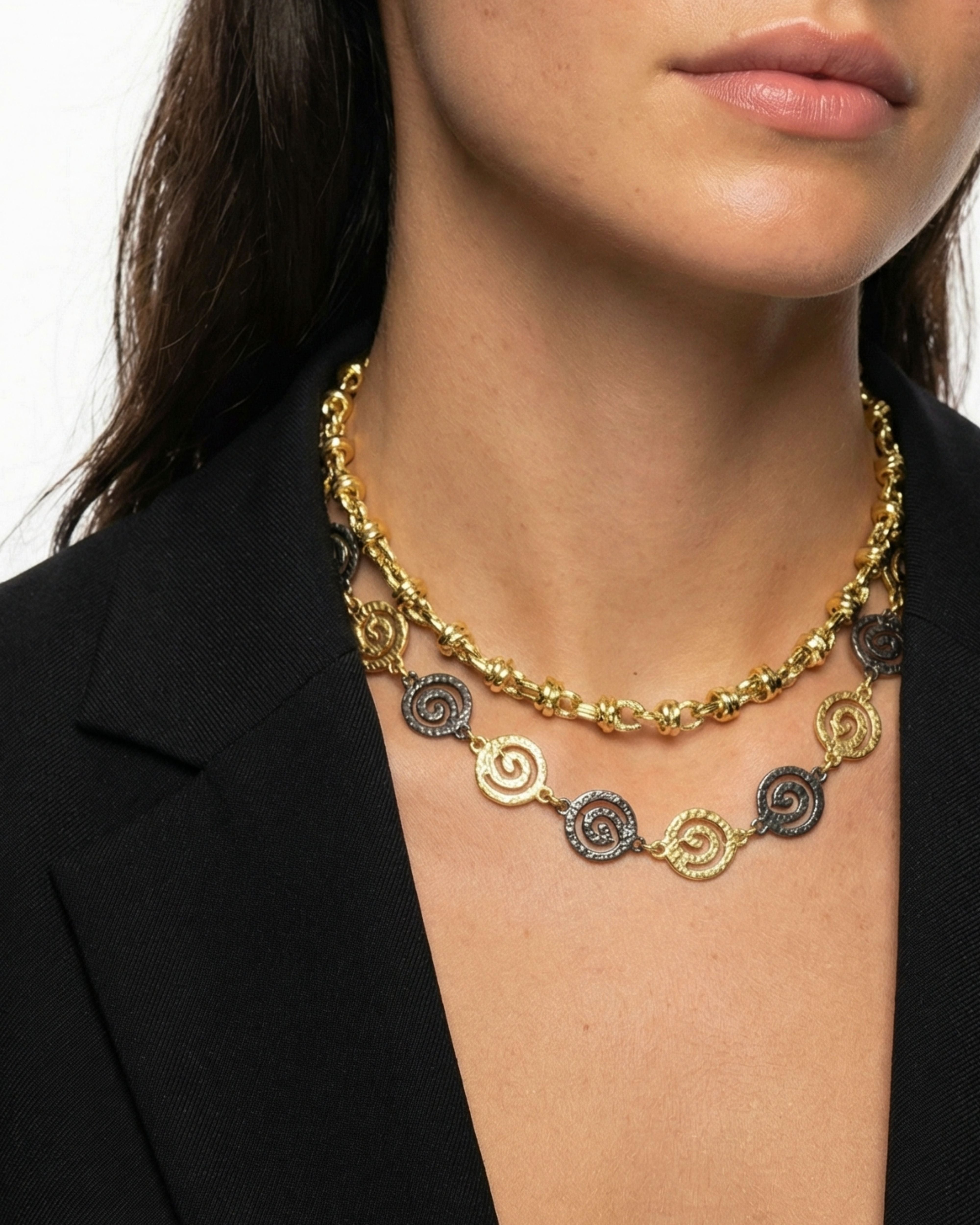 URARTU SILVER AND GOLD PLATED NECKLACE