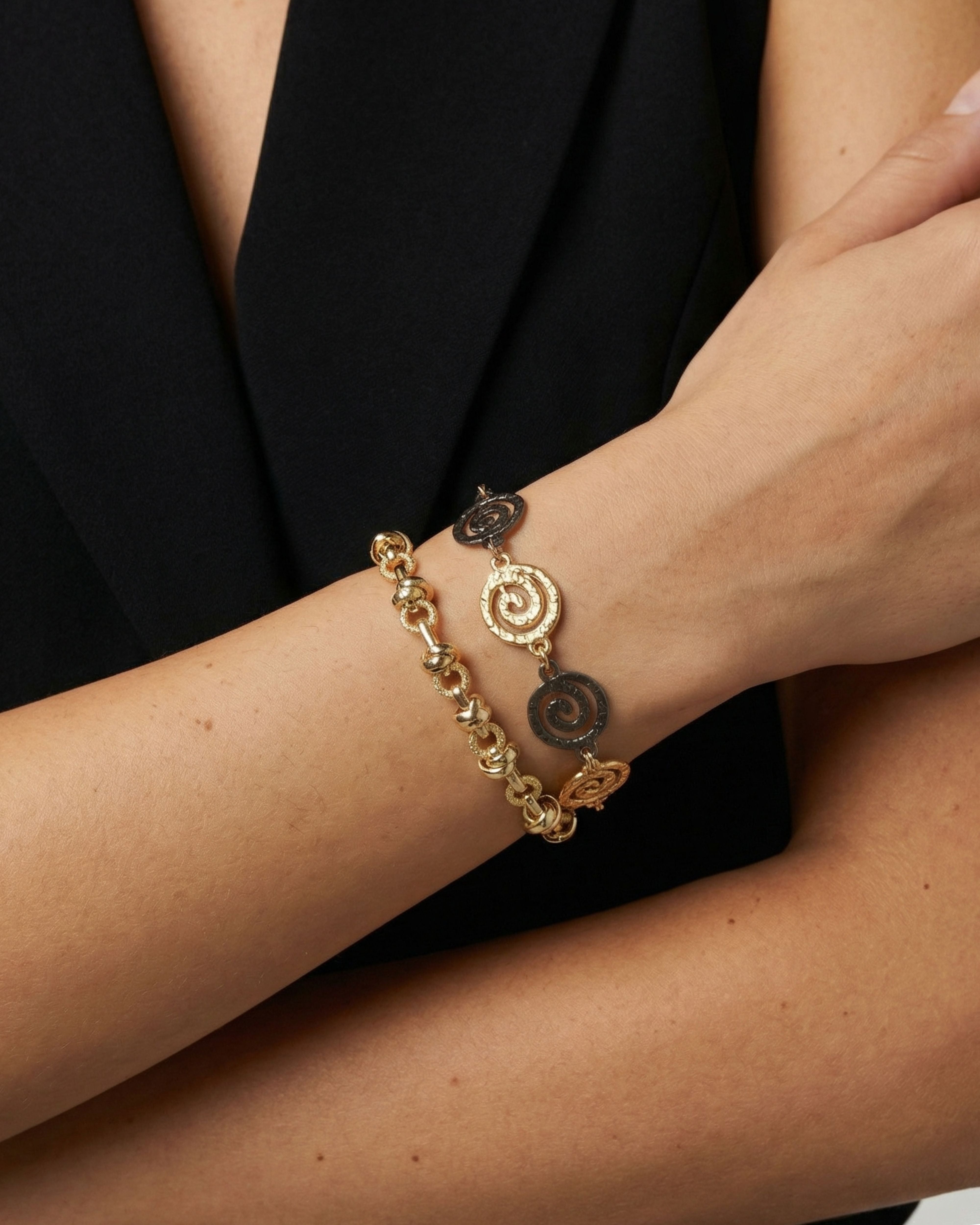 URARTU SILVER AND GOLD PLATED BRACELET