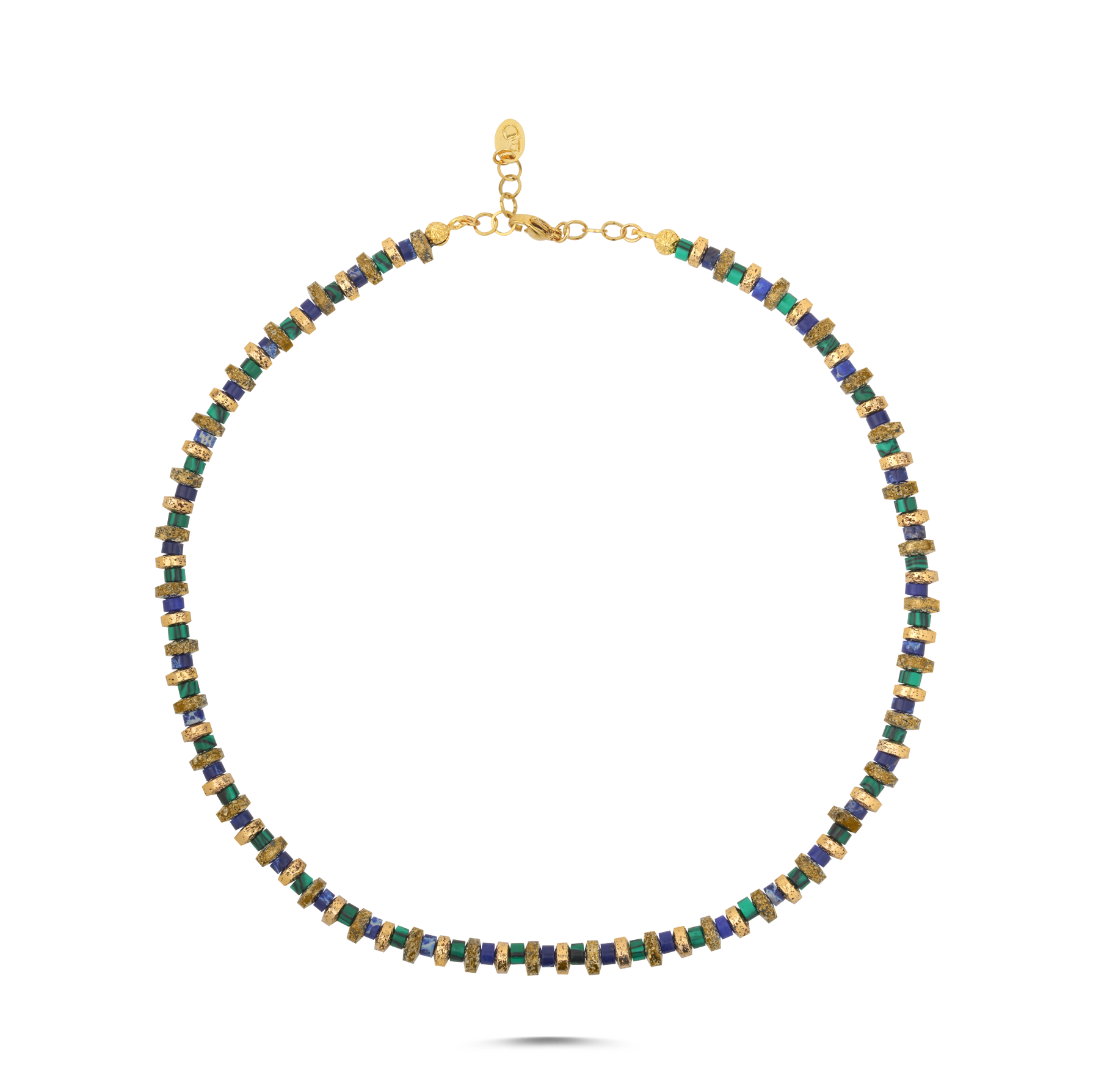 GOLDEN SKY LAPIS MALACHITE NECKLACE