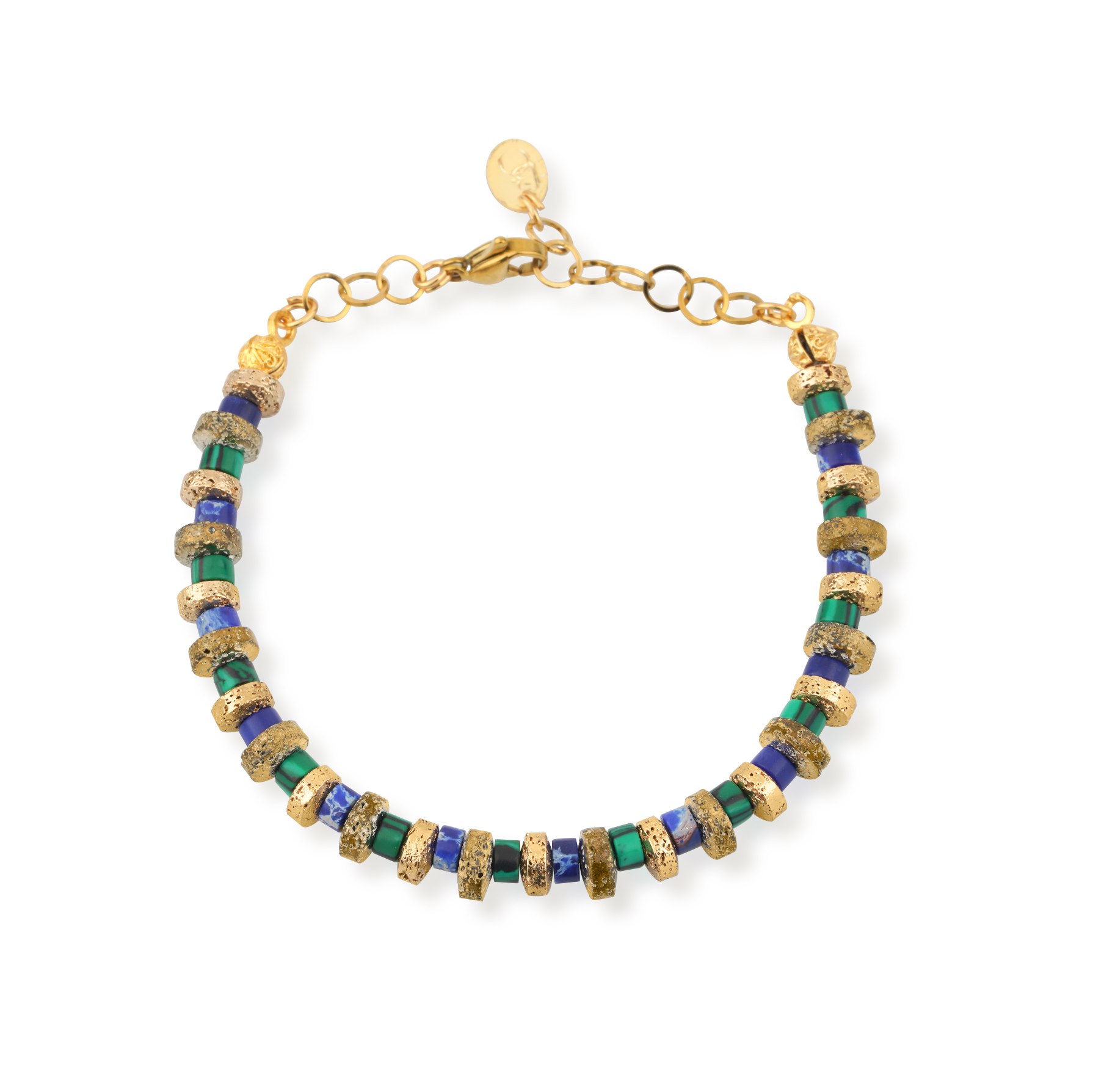 GOLDEN SKY LAPIS MALACHITE BRACELET