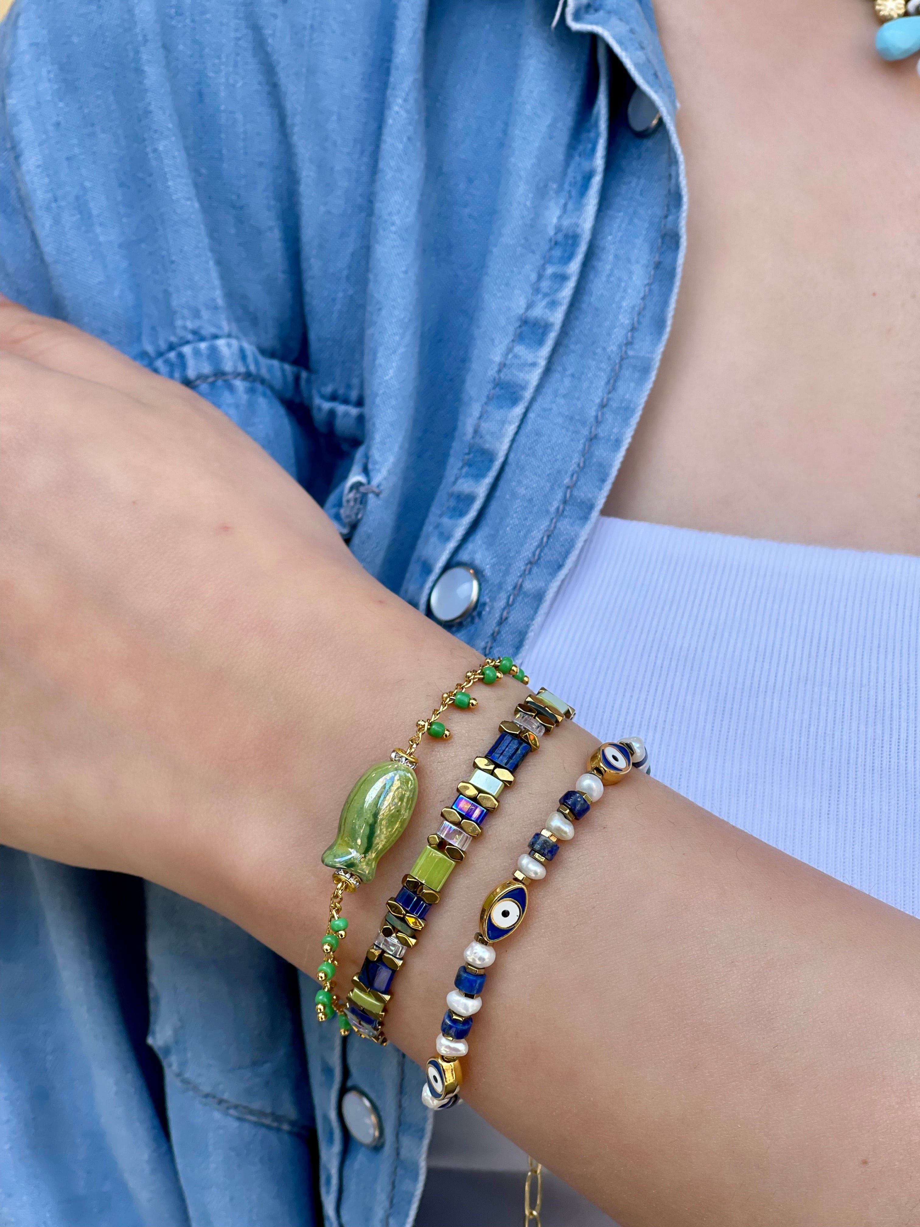 GYPSY FISH GREEN BRACELET