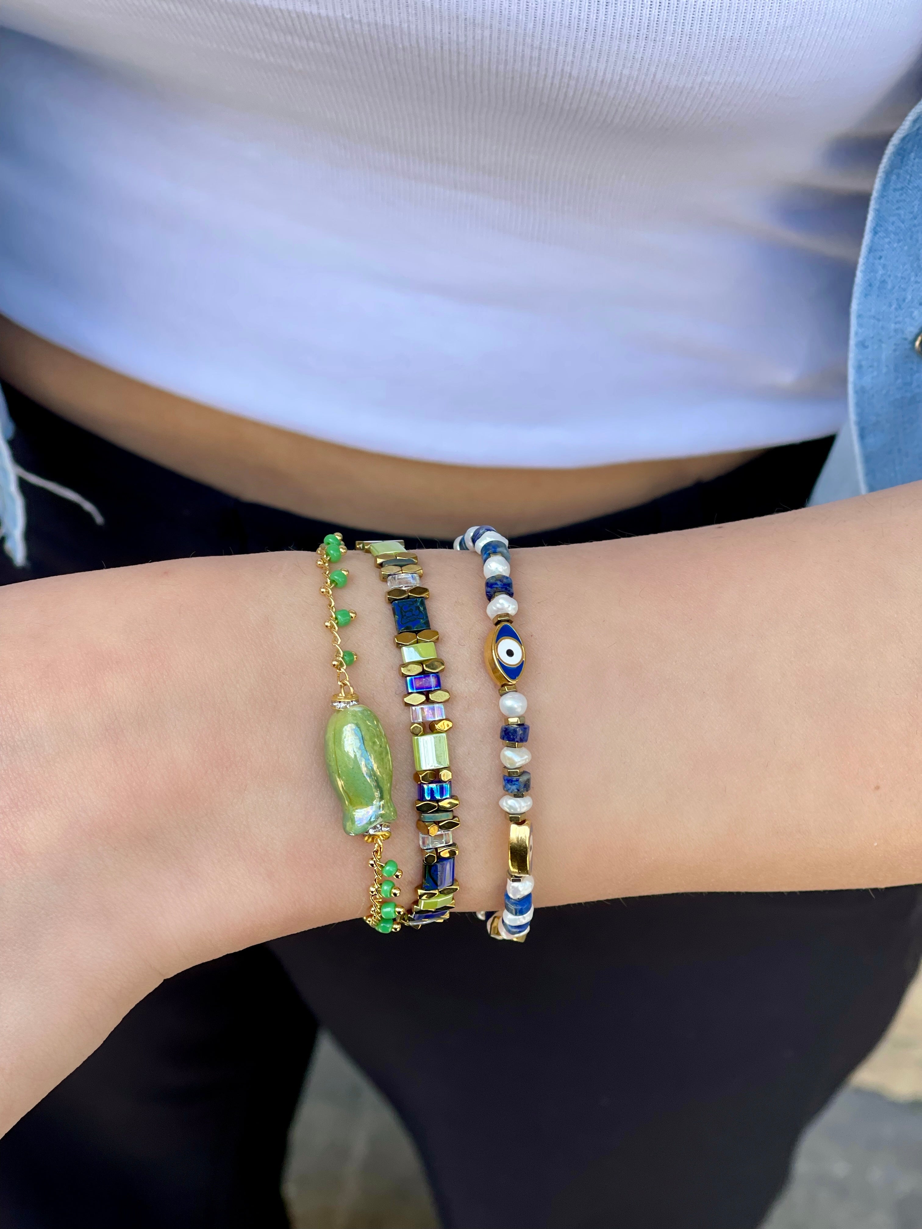 GYPSY FISH GREEN BRACELET