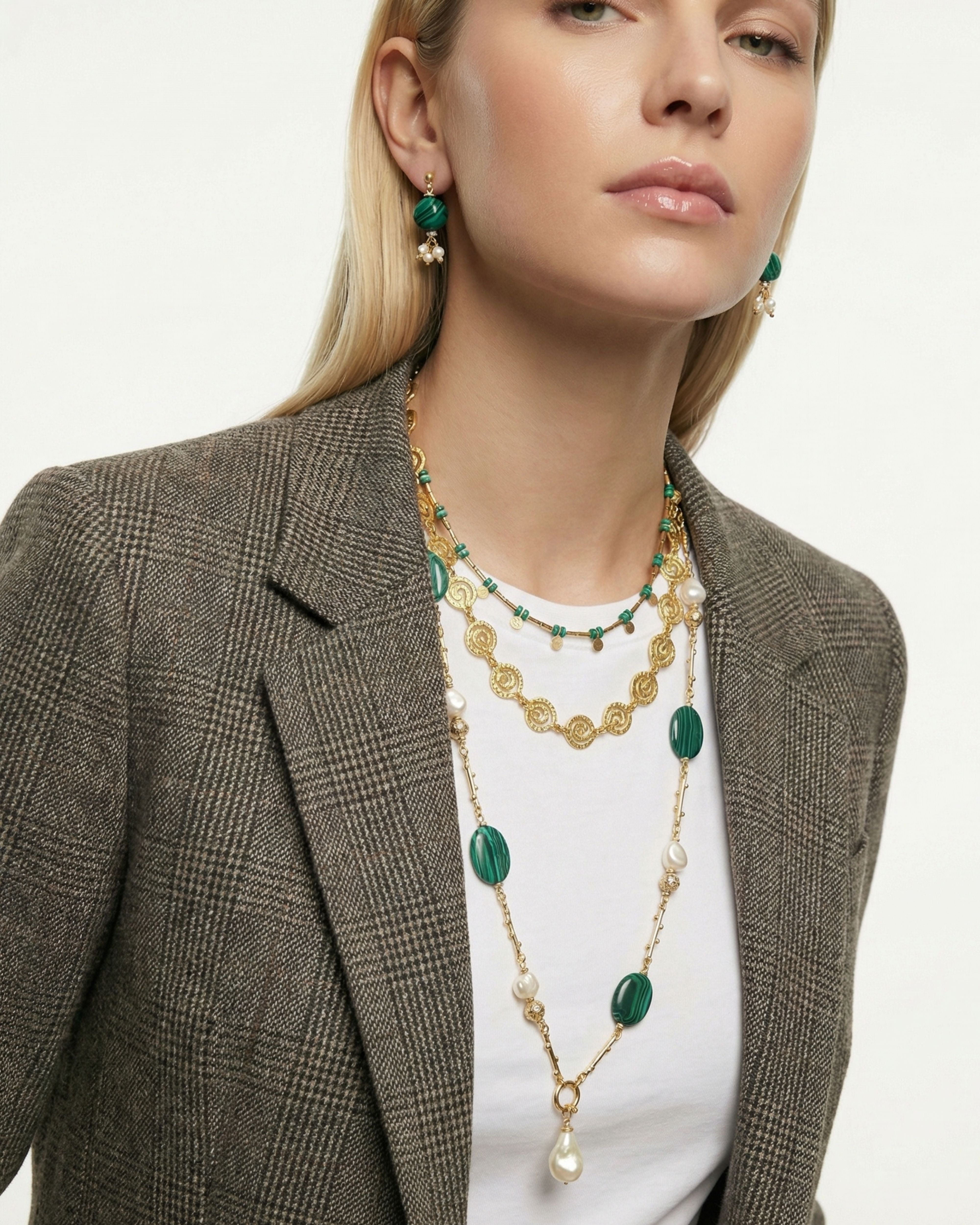 BONBON MALACHITE EARRINGS
