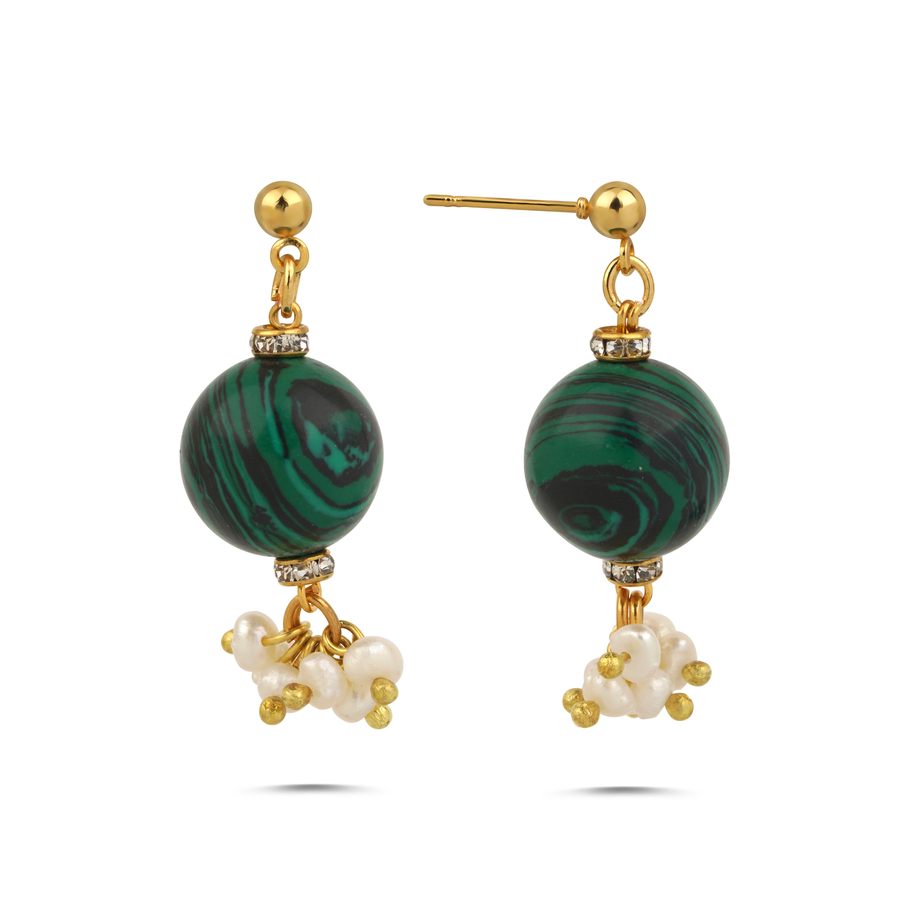 BONBON MALACHITE EARRINGS