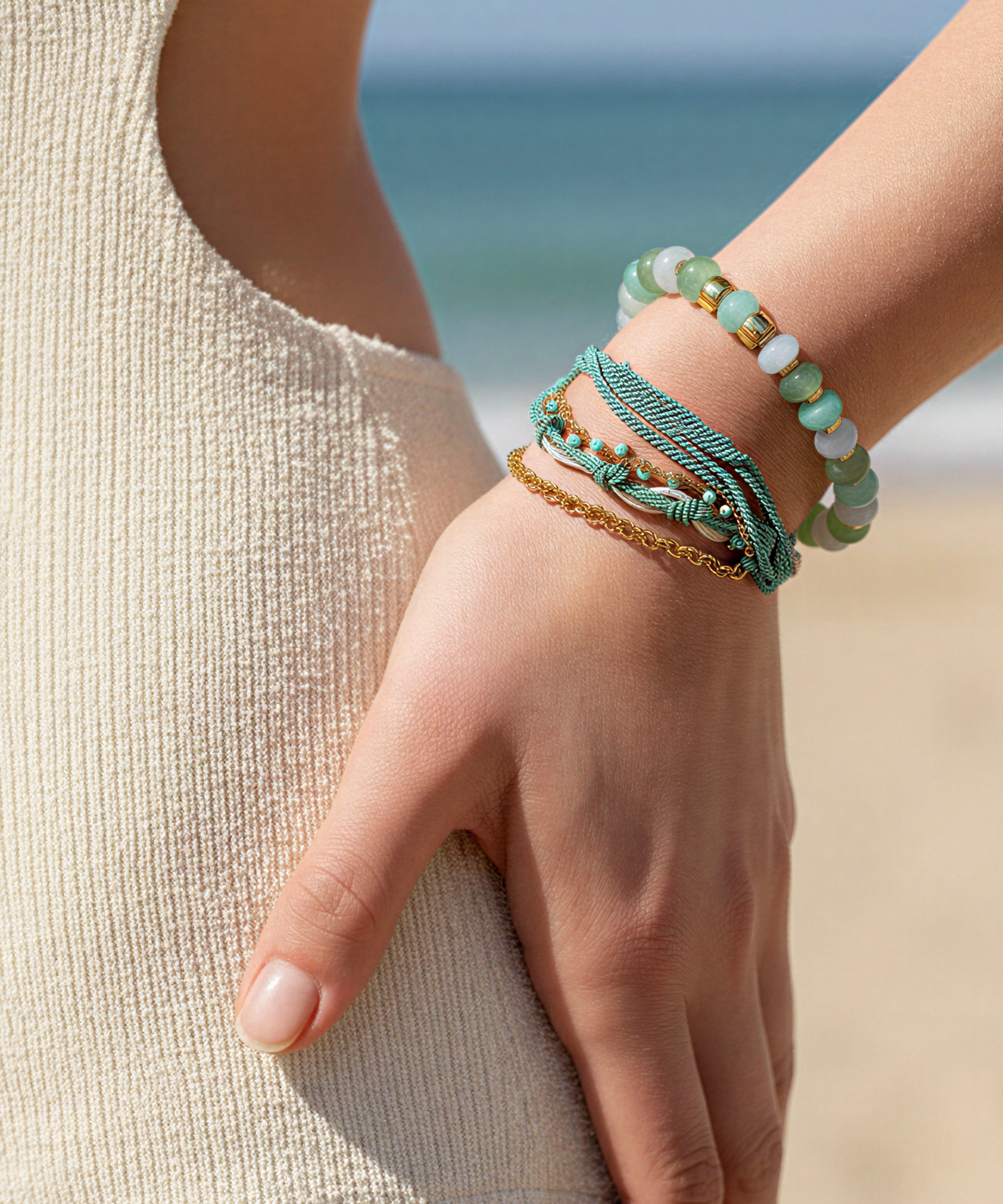 LAGUNA AQUA NATURAL STONE BRACELET