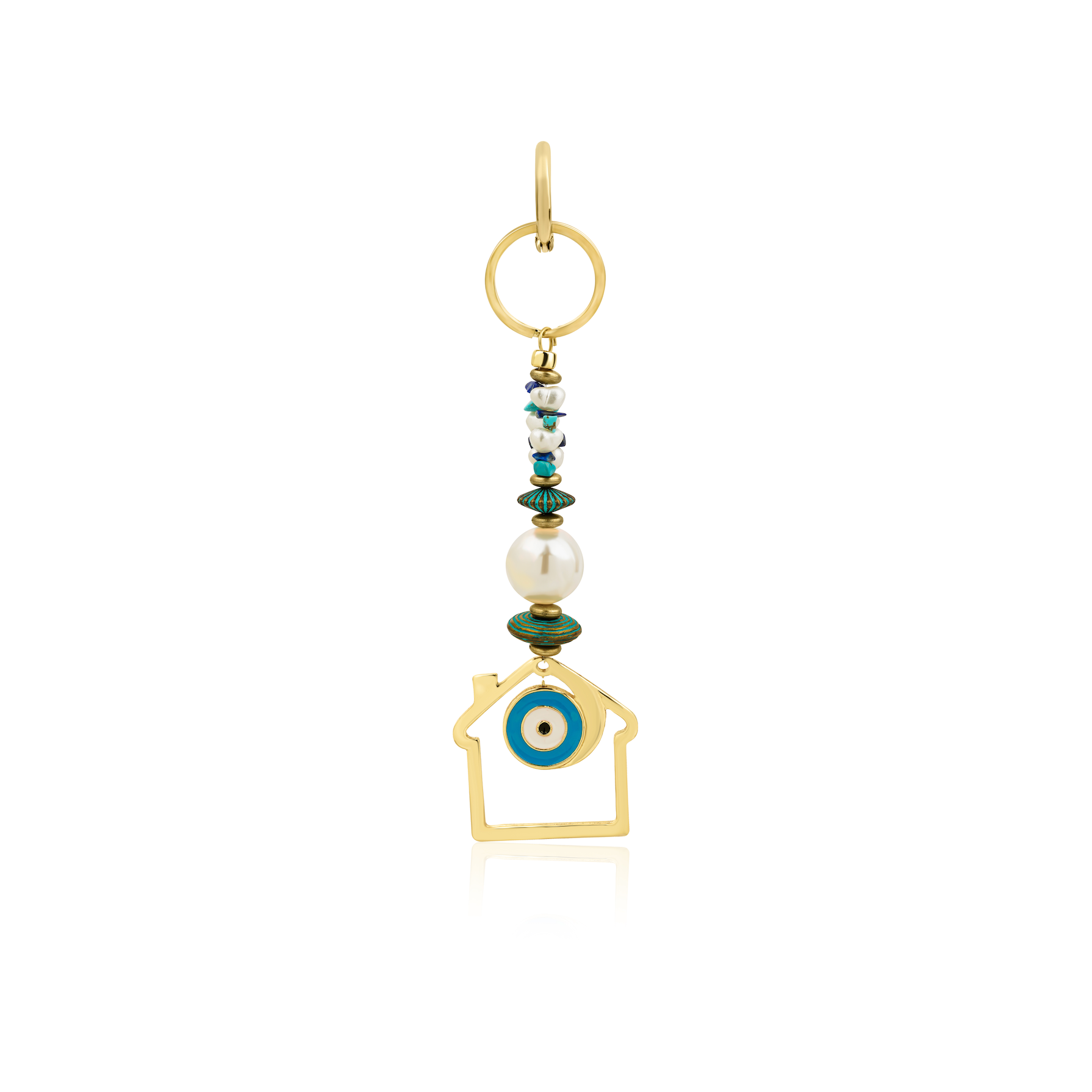 SAADET NAZAR BLUE HOUSE KEYCHAIN / BAG CHARM