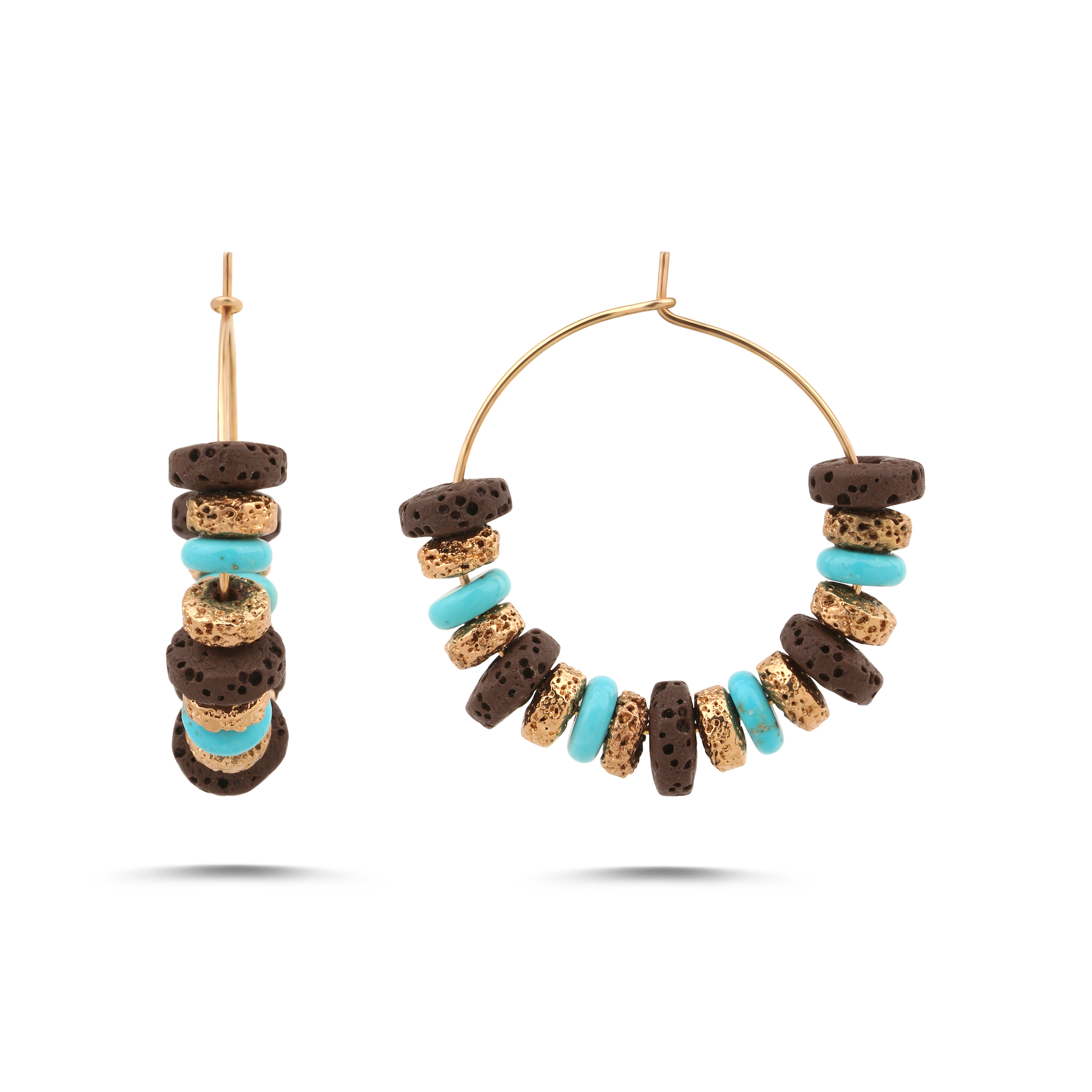 AMBER TIDE NATURAL STONE EARRINGS
