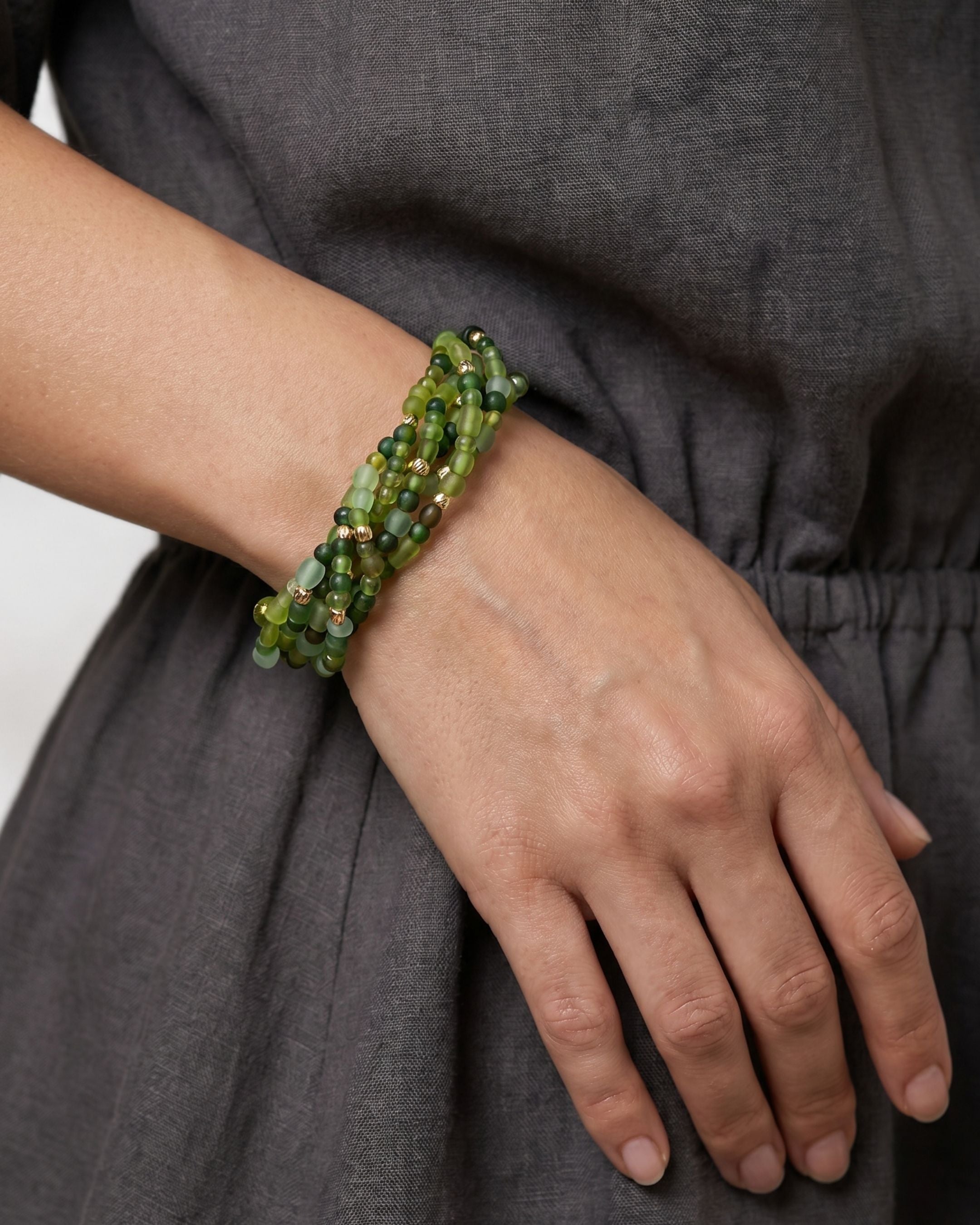 GYPSET PALM GREEN NATURAL STONE BRACELET