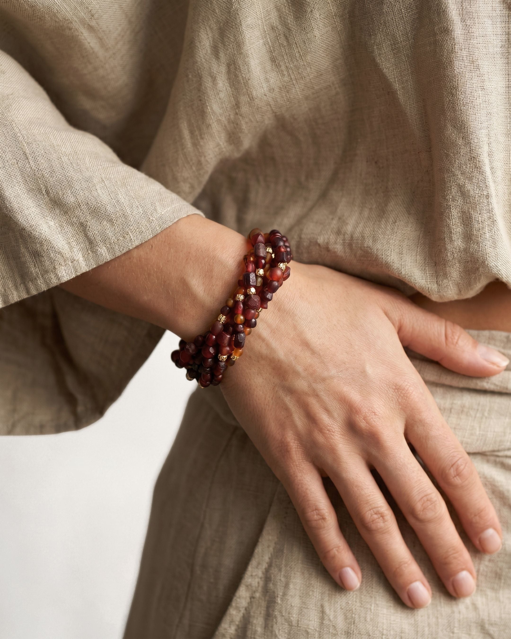 GYPSET SUNSET RED NATURAL STONE BRACELET