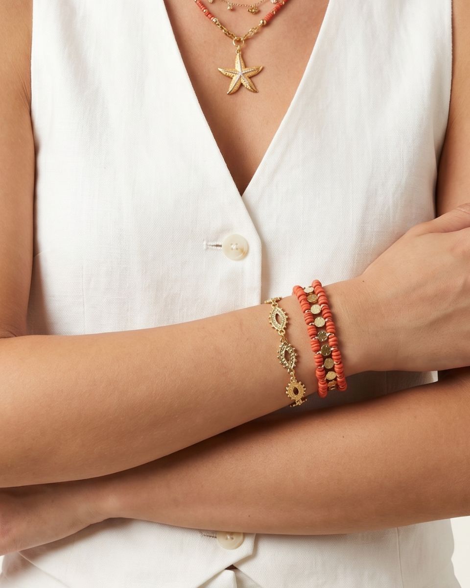 GRECO SUNSET CORAL BRACELET