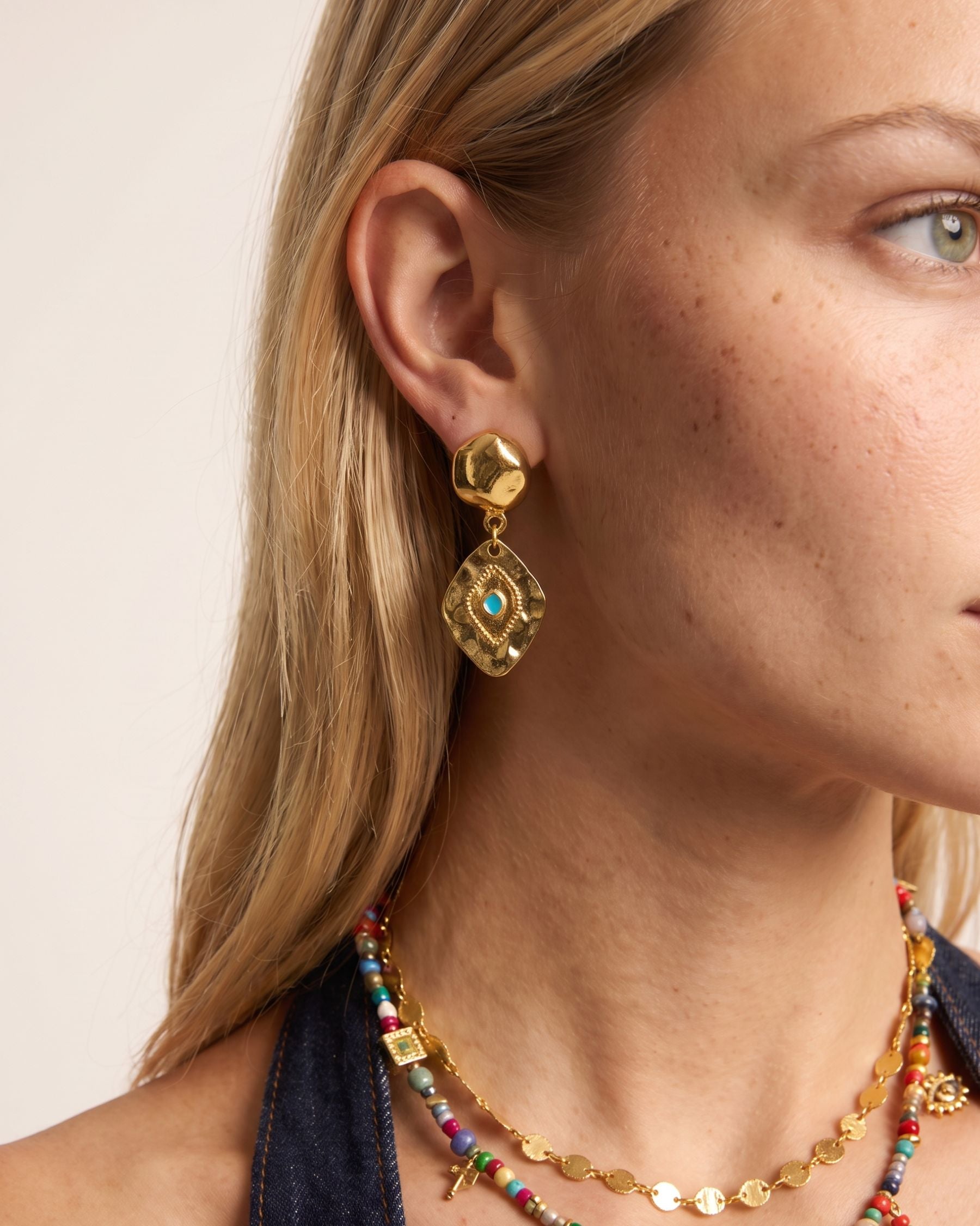 TURQUOISE ORBIT EARRINGS