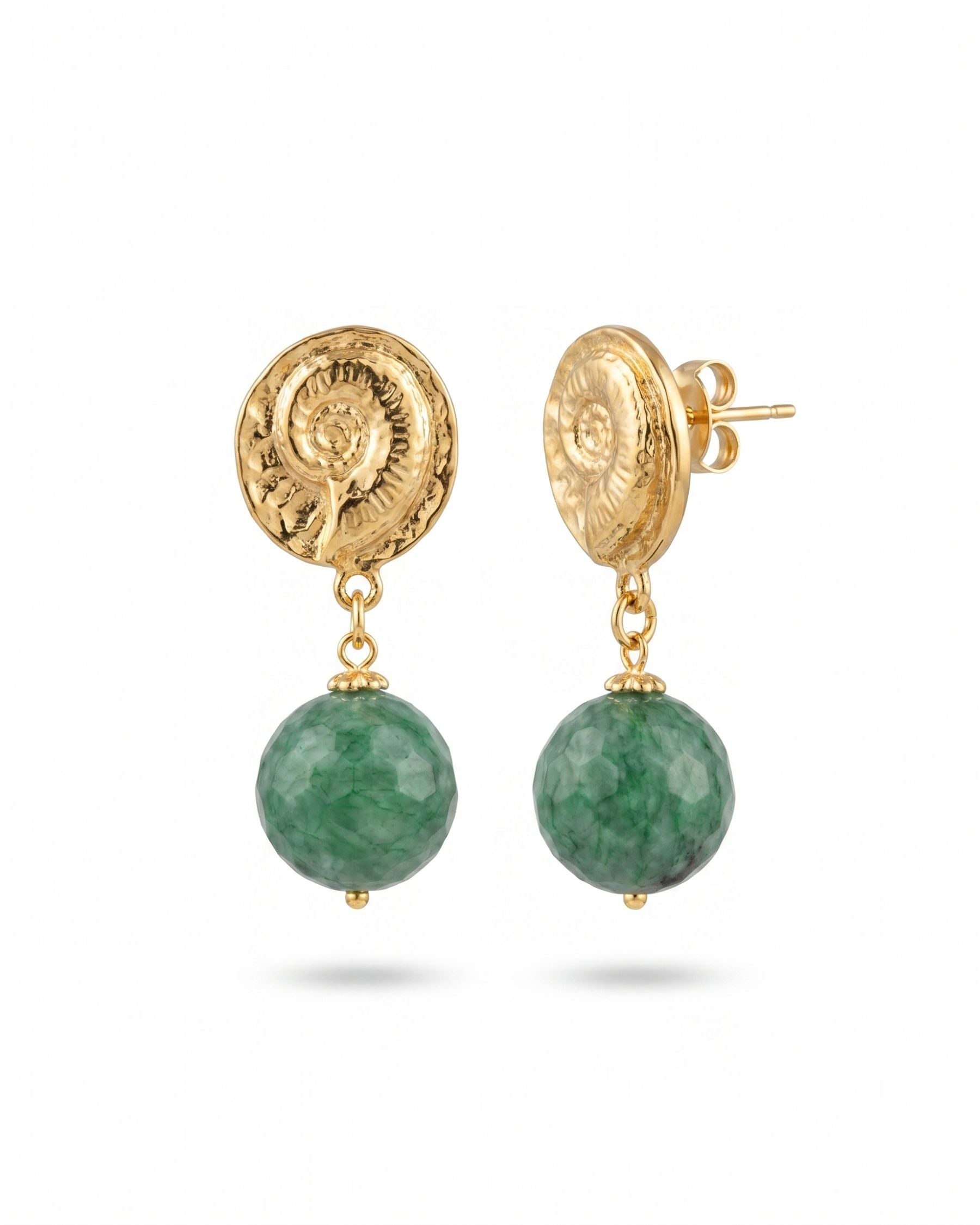 SEASHELL BONBON GREEN EARRINGS