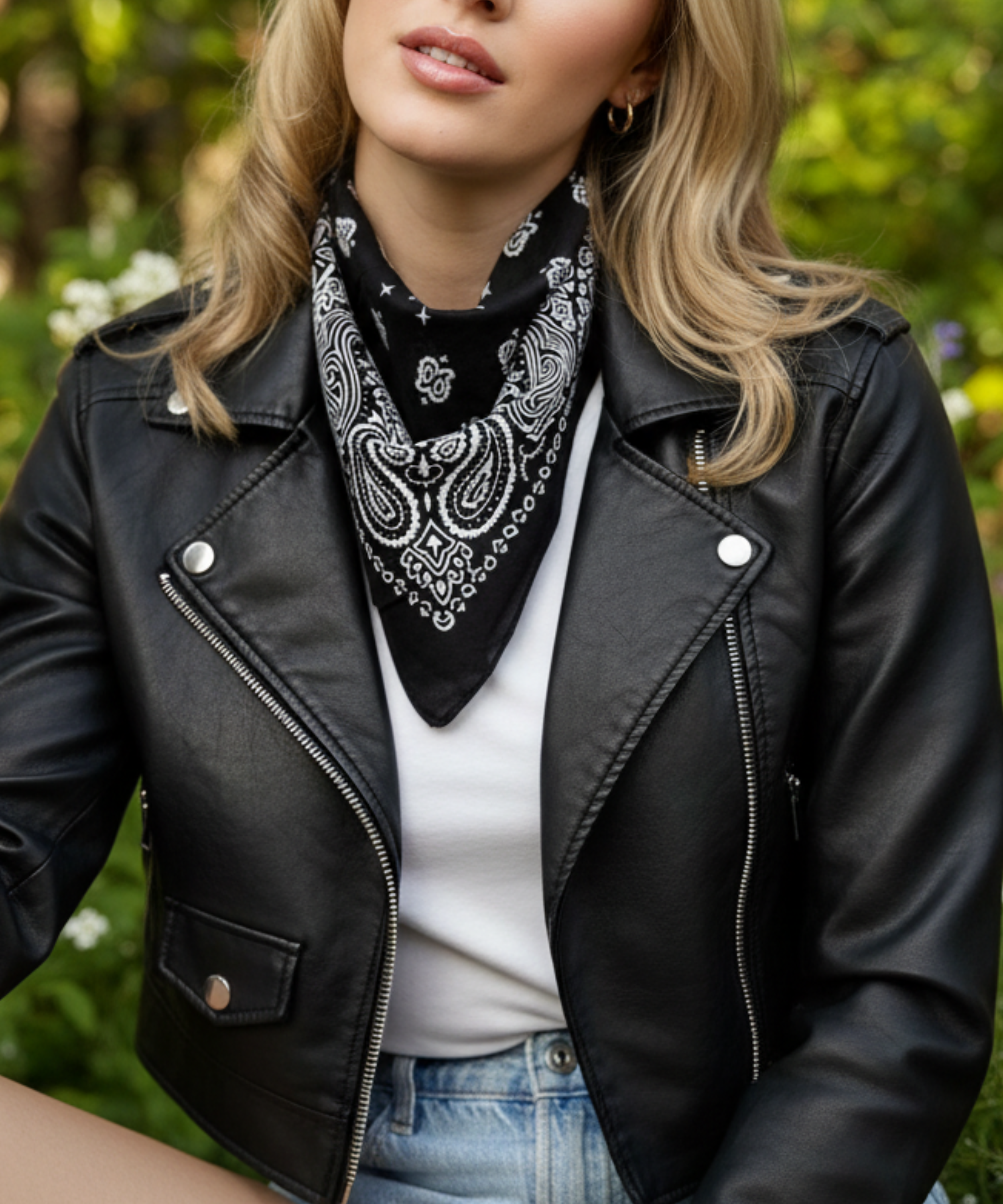 SİYAH DESENLİ BANDANA