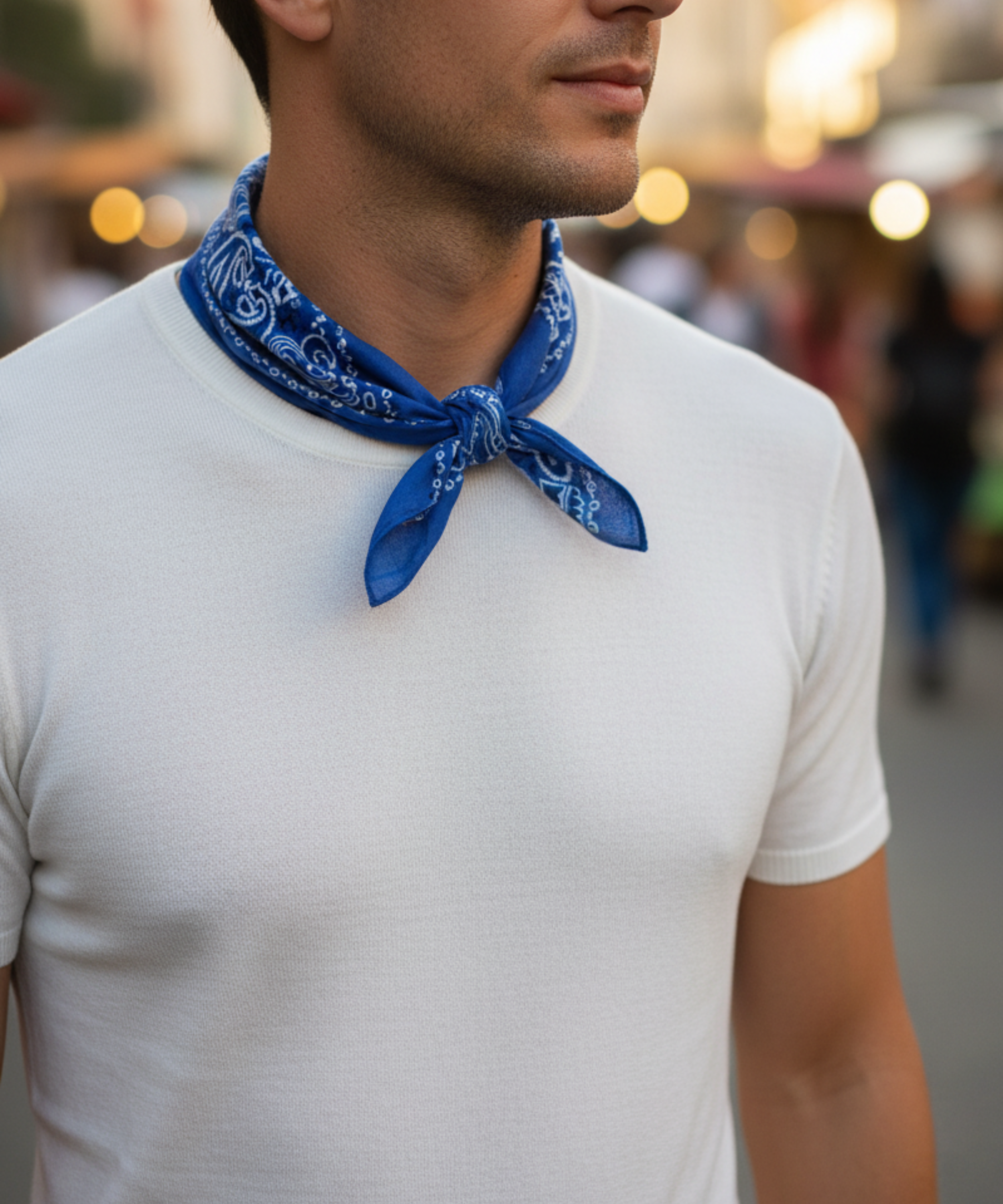 MAVİ DESENLİ BANDANA