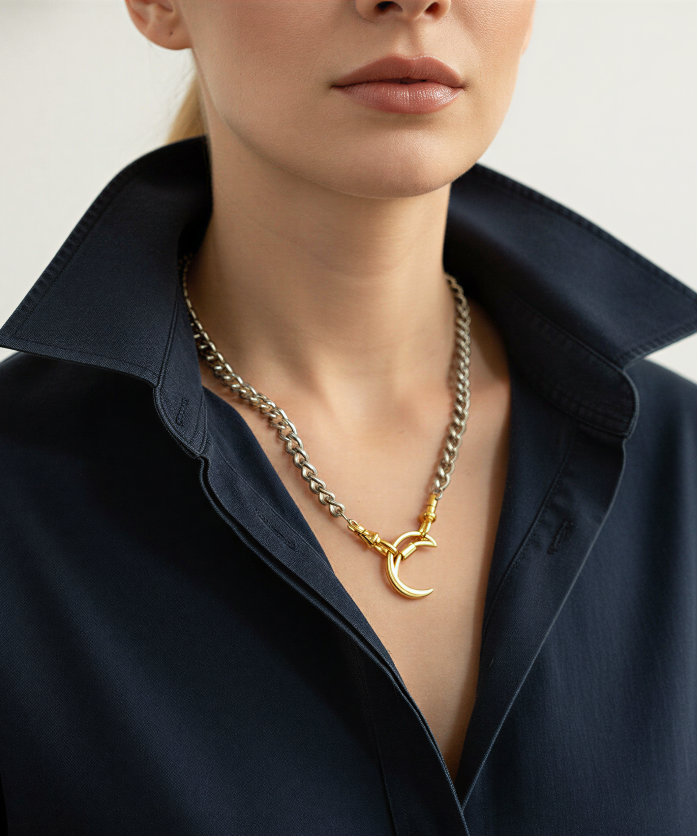 LETTER LOCK CHAIN NECKLACE