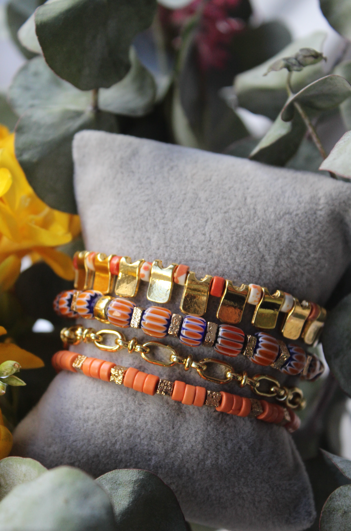 SPRING ESSENCE ORANGE BRACELET SET