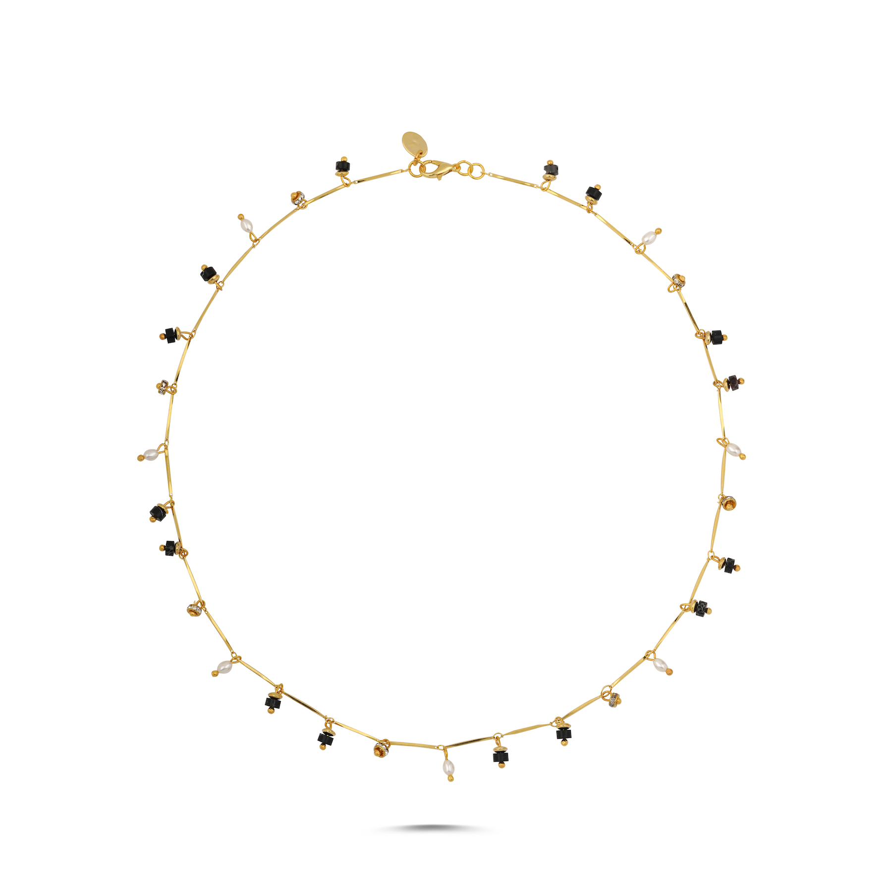 DANCING DISCO BLACK SPARKLE NECKLACE