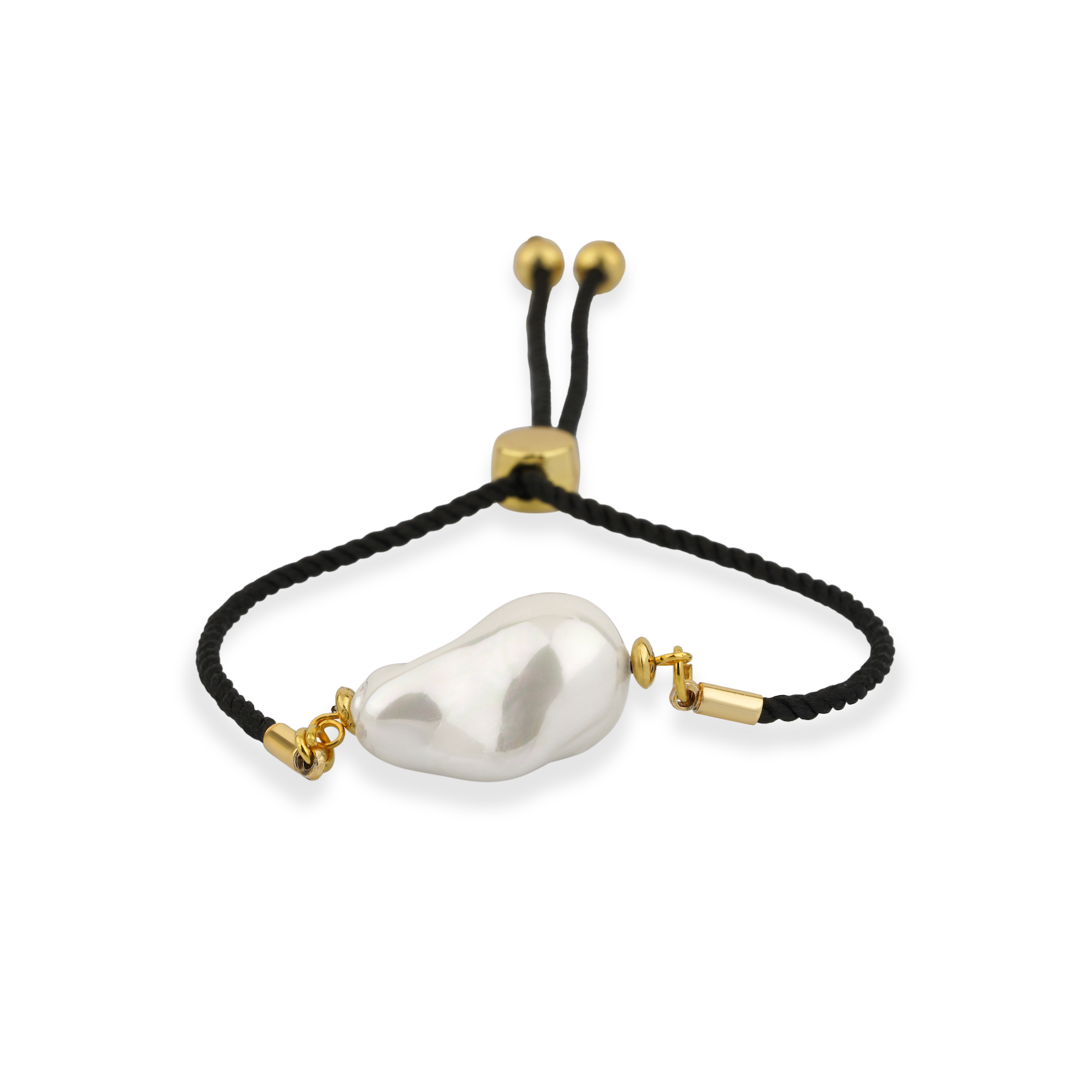 HARMONY STRAND BAROQUE PEARL BLACK BRACELET