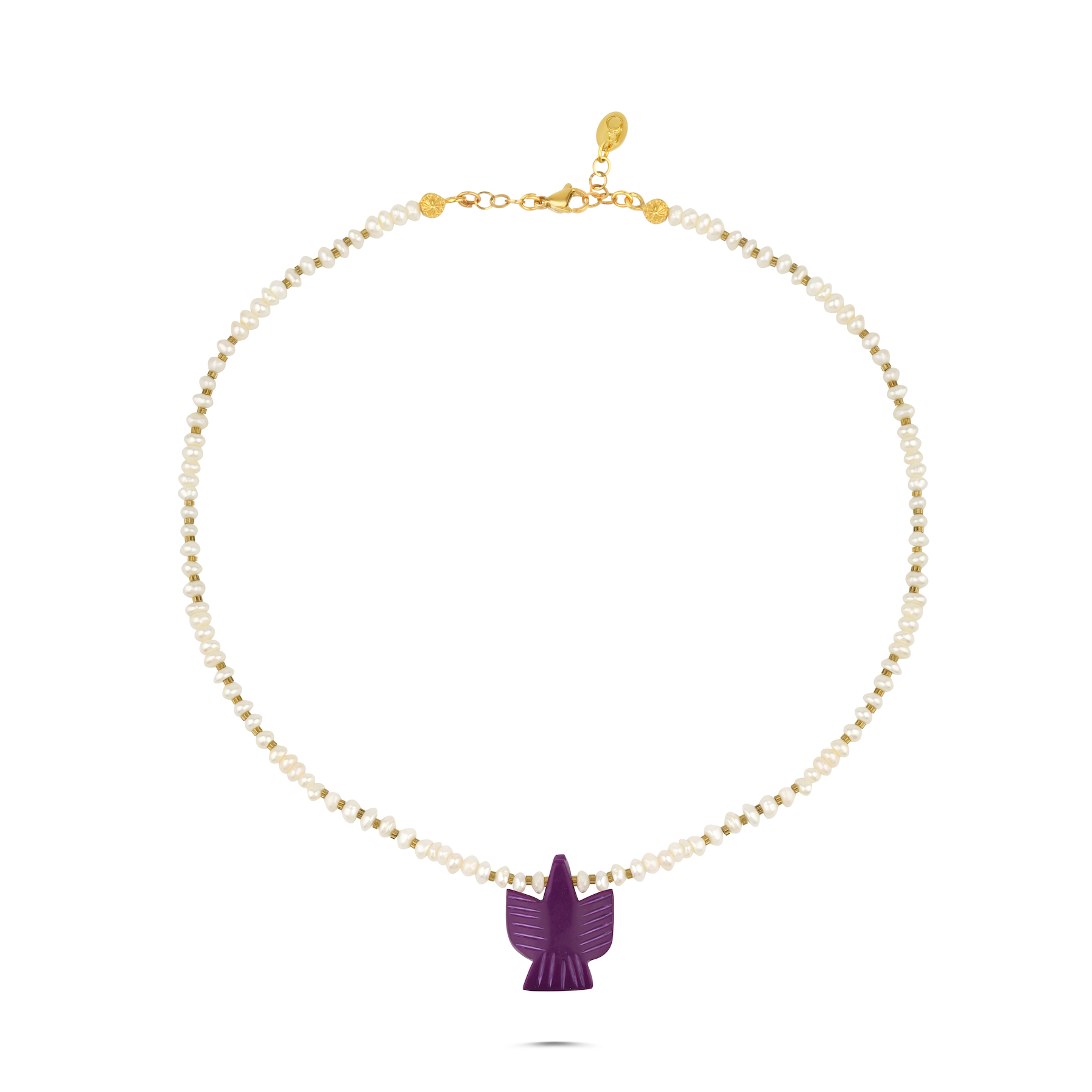 PURPLE GALE AIGLE PEARL NECKLACE