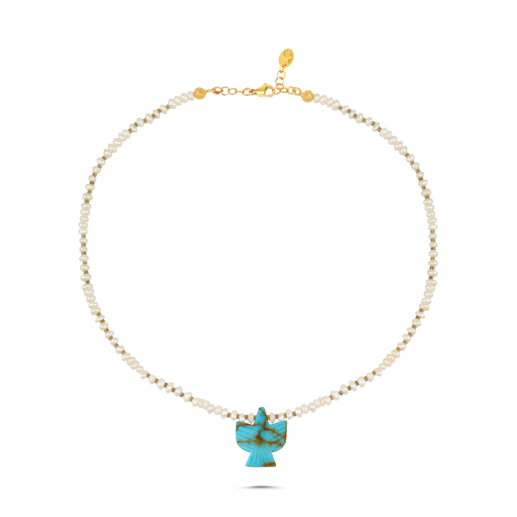 TURQUOISE GALE AIGLE PEARL NECKLACE