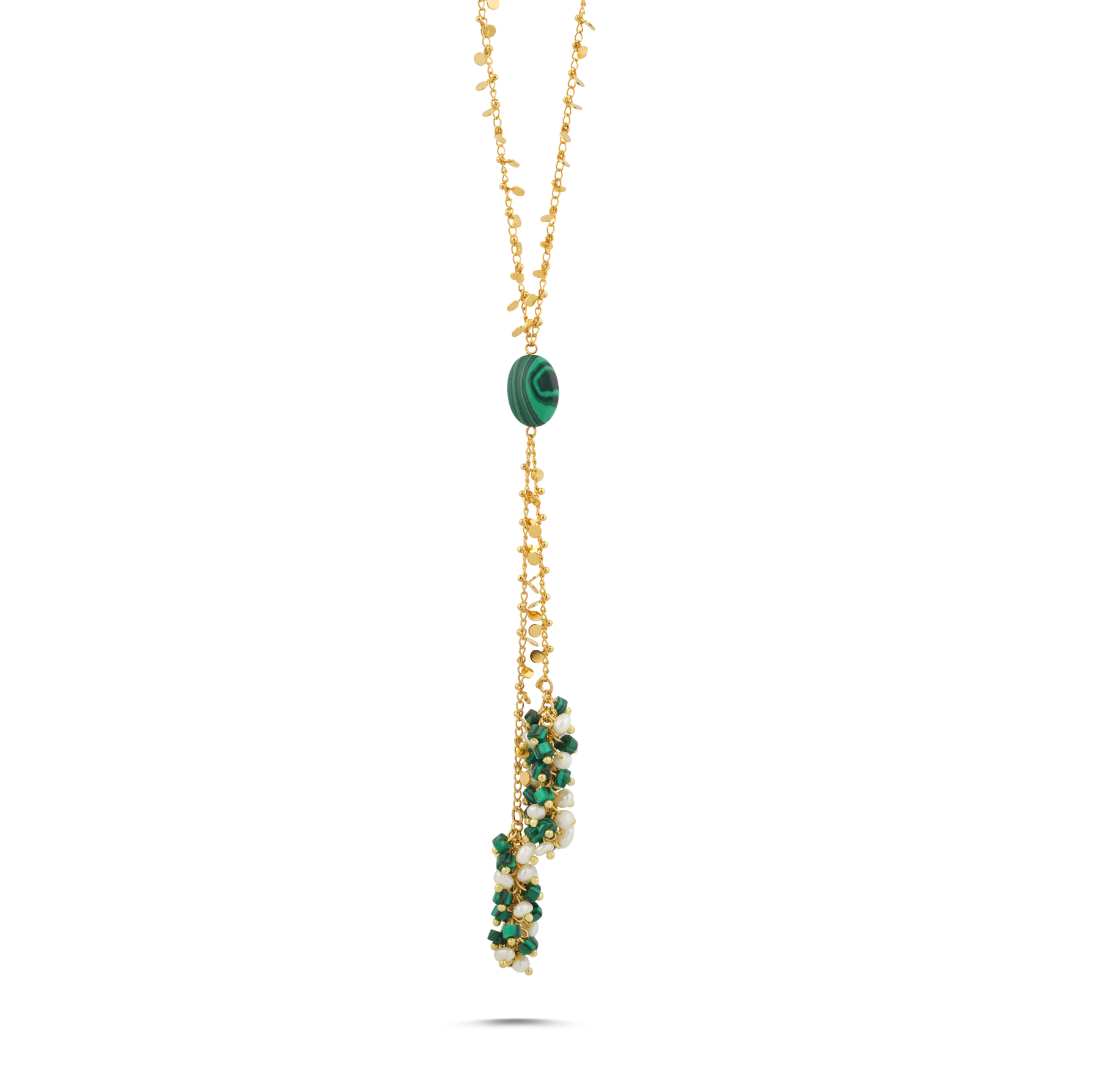 DANCING MALACHITE LONG NECKLACE