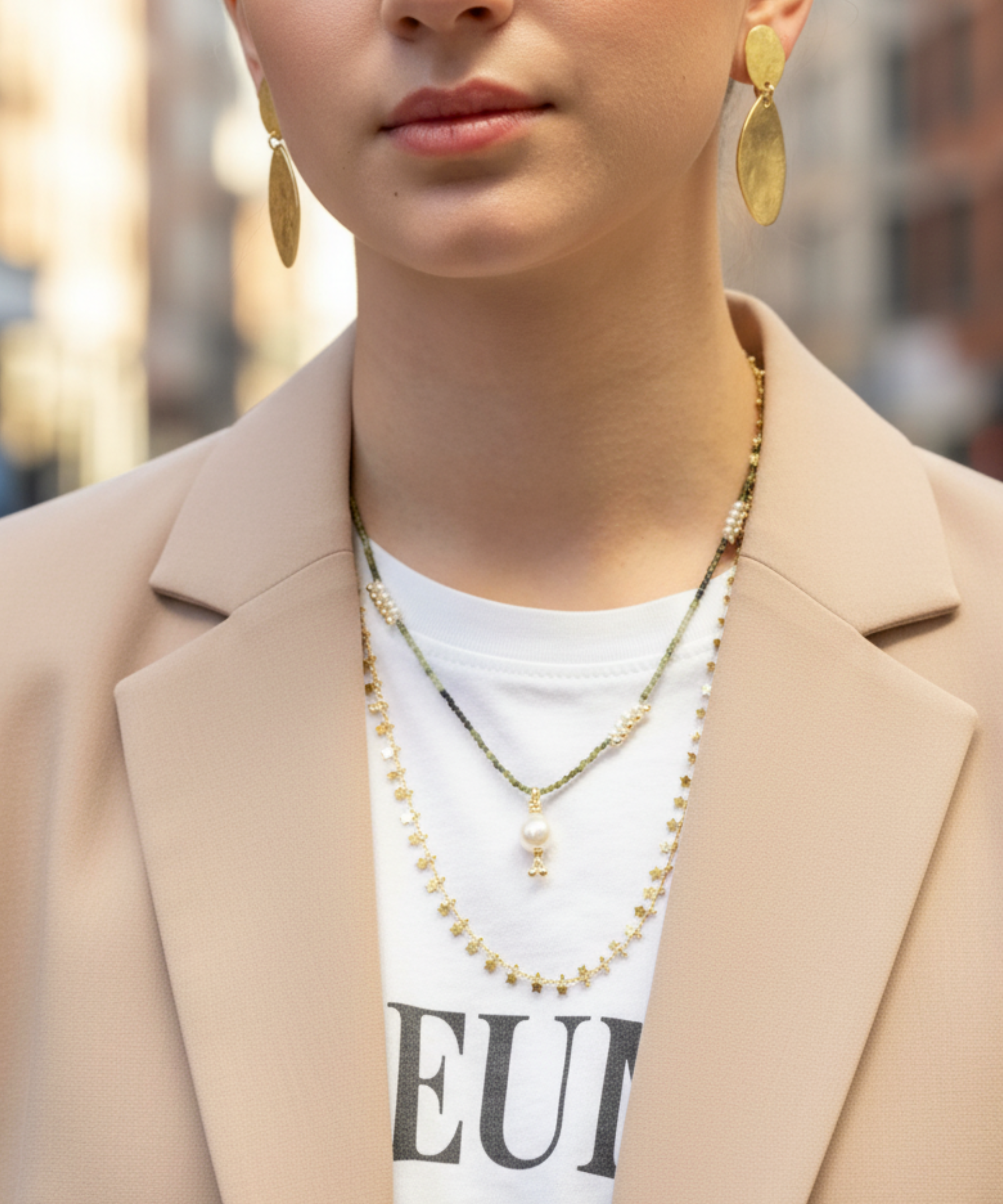 EMERALD SPELL DOUBLE ROW NECKLACE