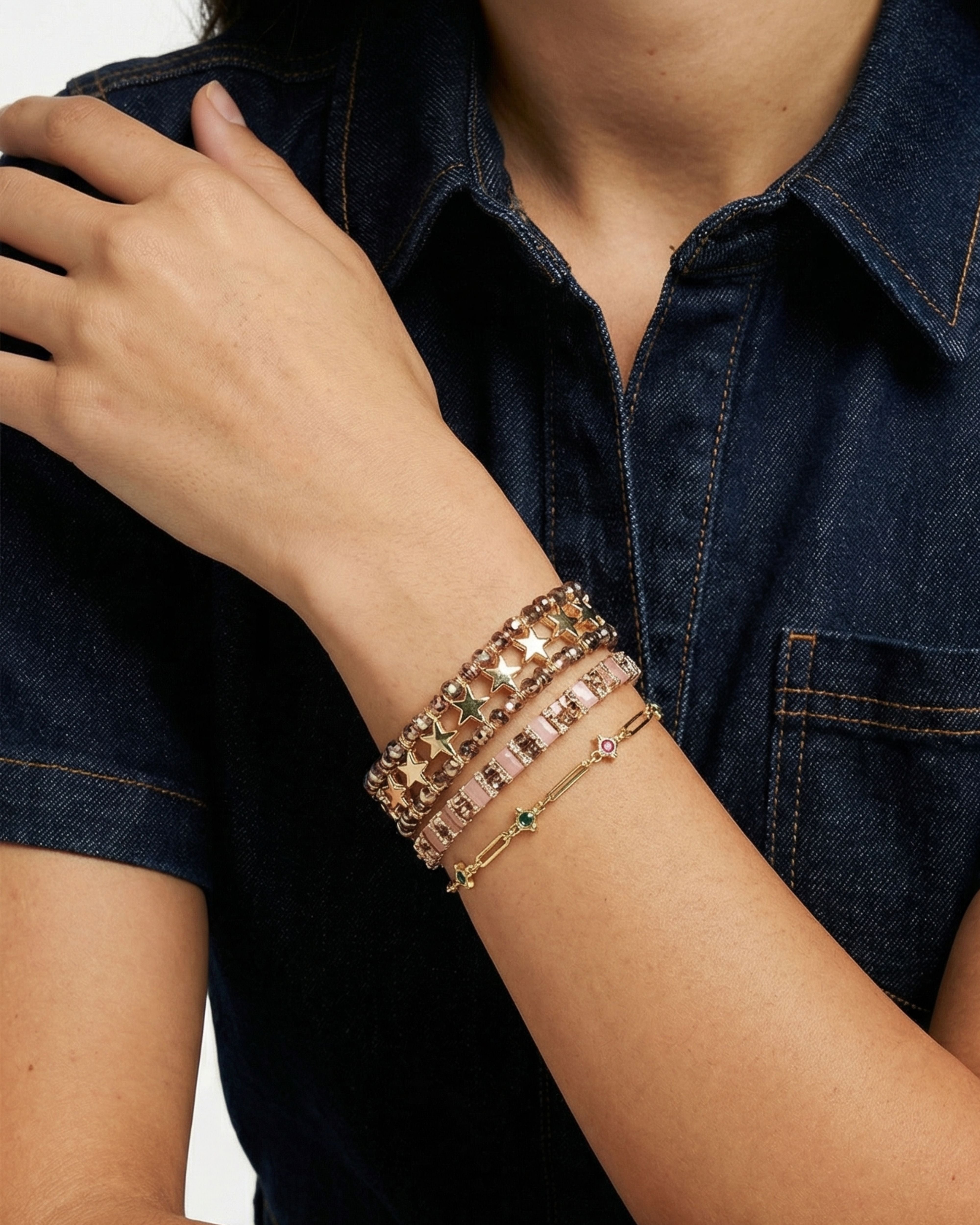 MOCHA GLOW STAR BRACELET