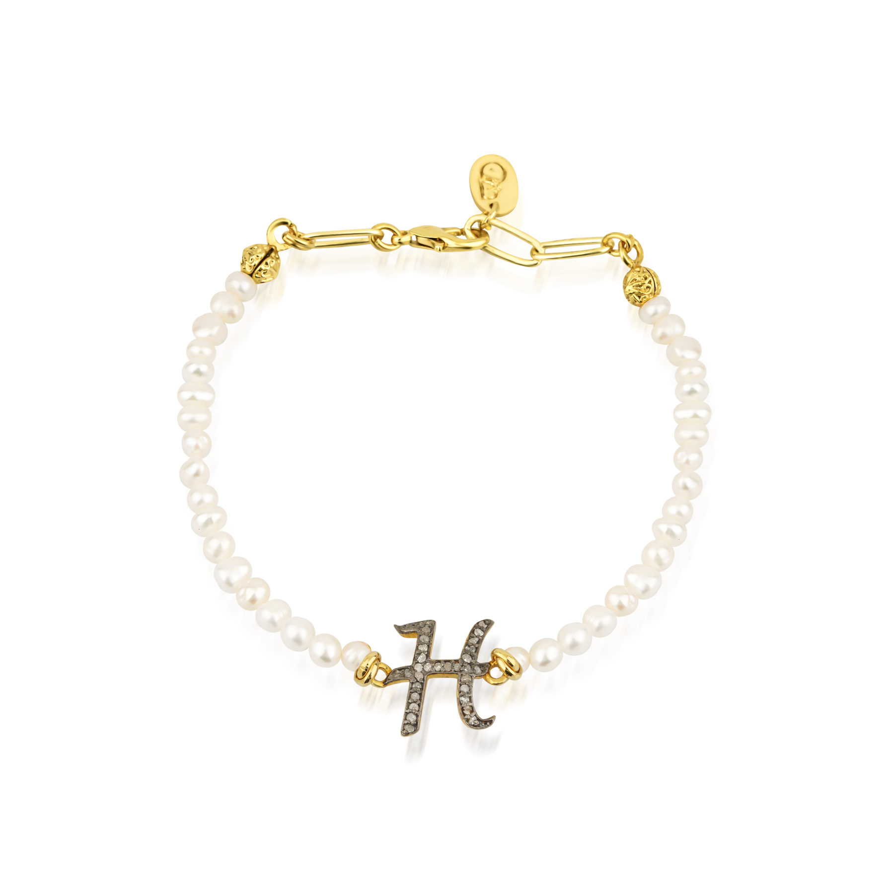 GRACE PEARL LETTER BRACELET
