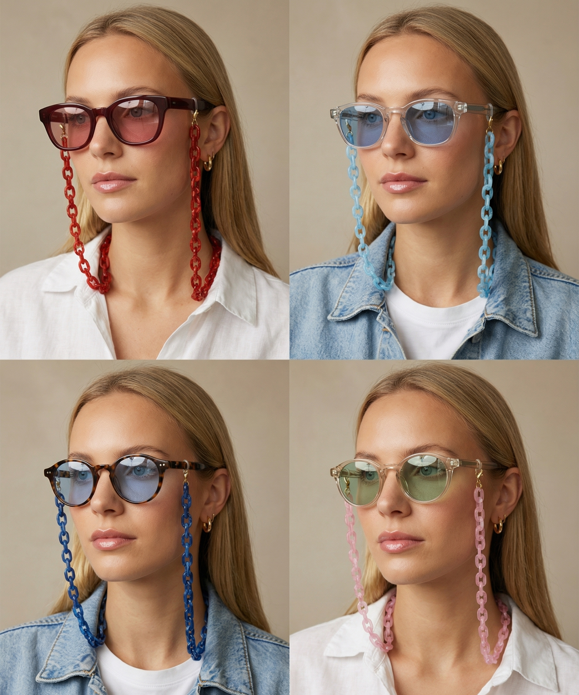 COLORWAVE GLASSES CHAIN