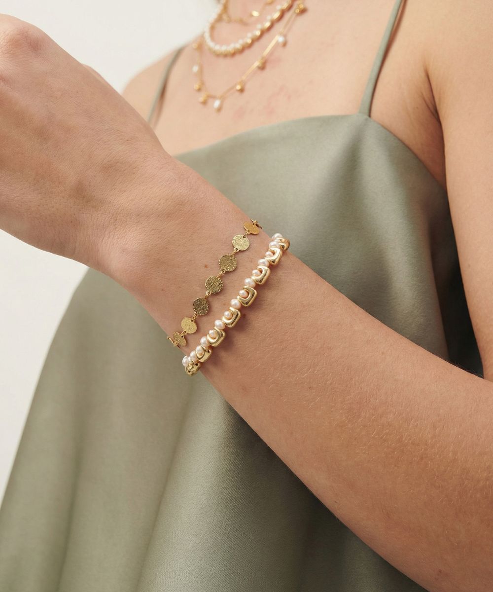 GOLDEN WAVE İNCİ BİLEKLİK