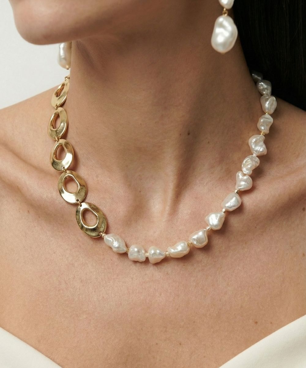 GOLDEN NOCTURNE İNCİ KOLYE