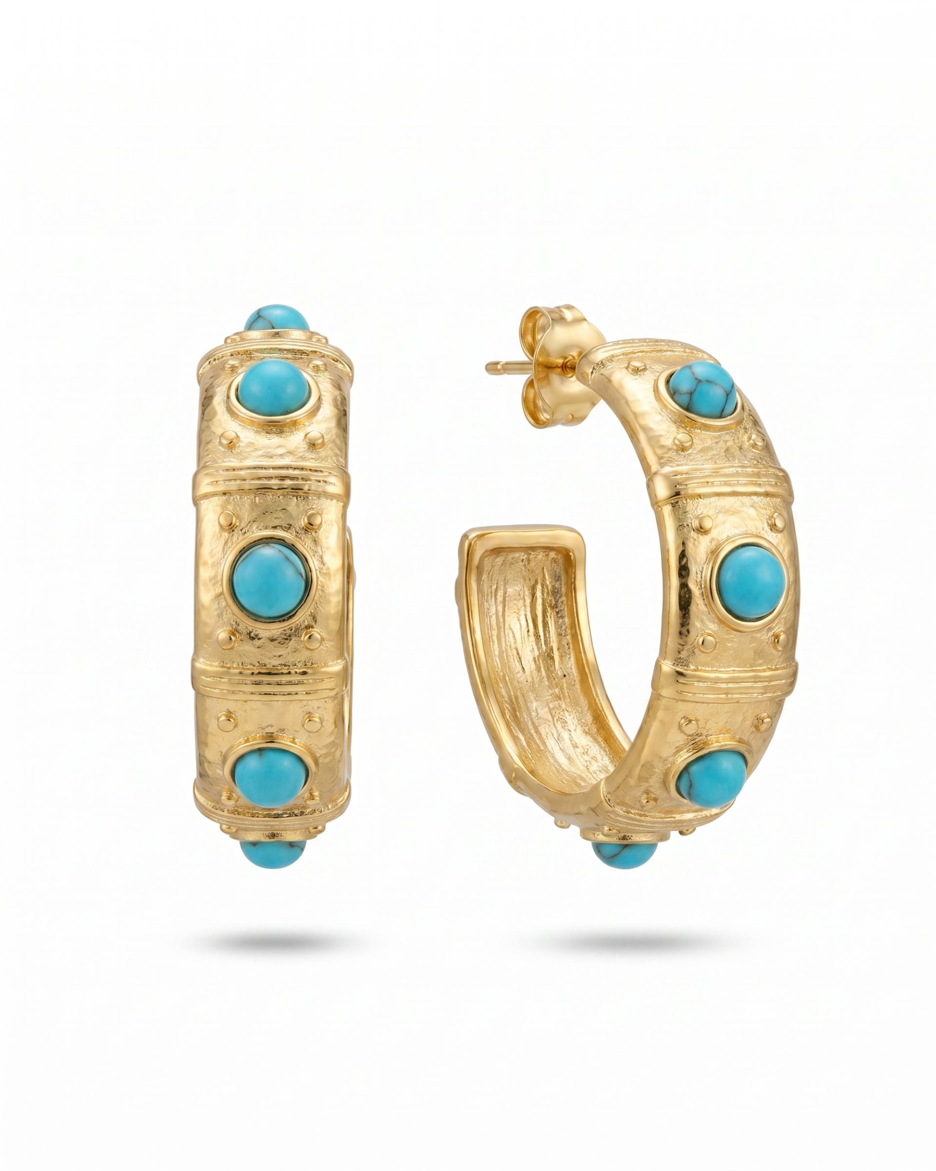 NOCTURNE TURQUOISE HOOP EARRINGS