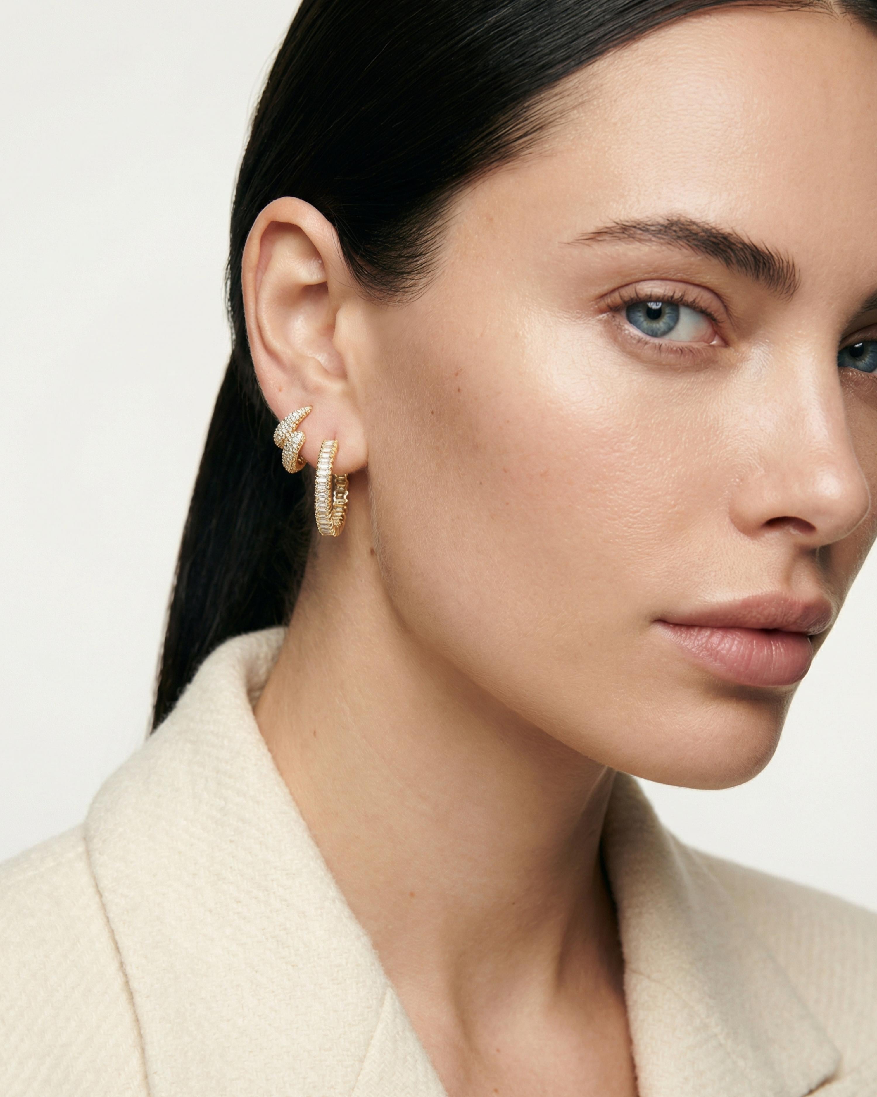 REFINED RADIANCE HOOP EARRINGS