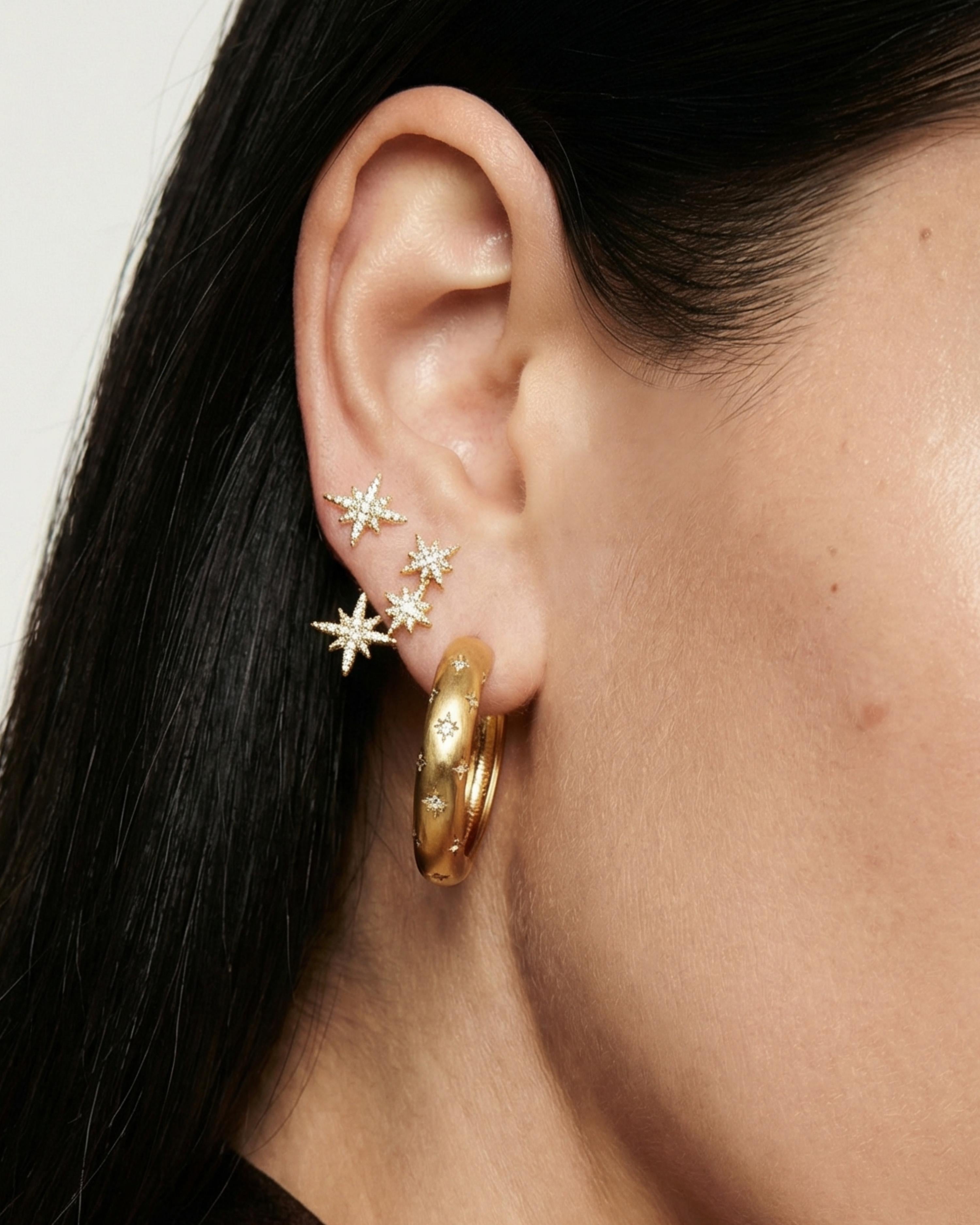 STARFALL HOOP EARRINGS