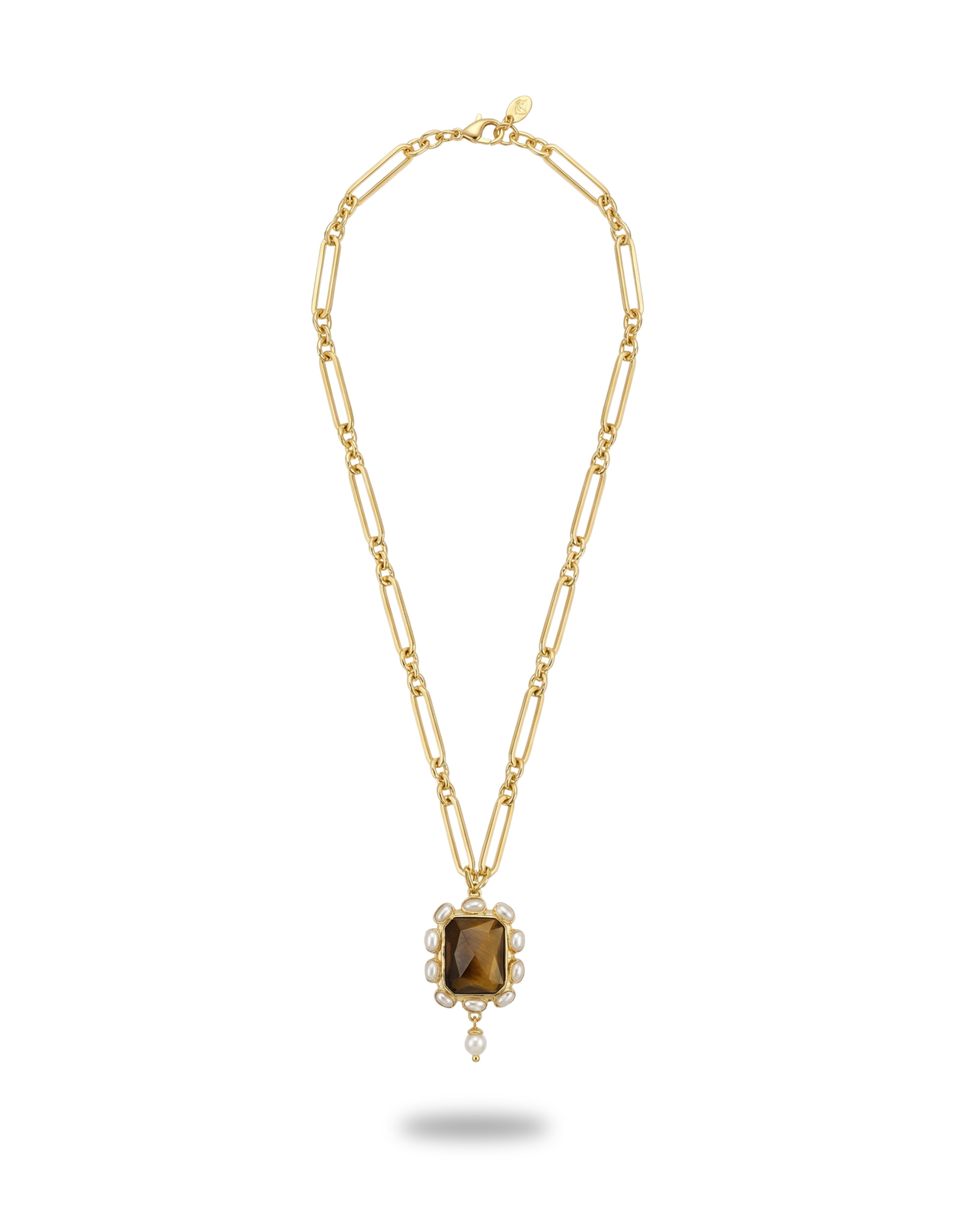 GOLDEN HEIRLOOM CLIP CHAIN NECKLACE