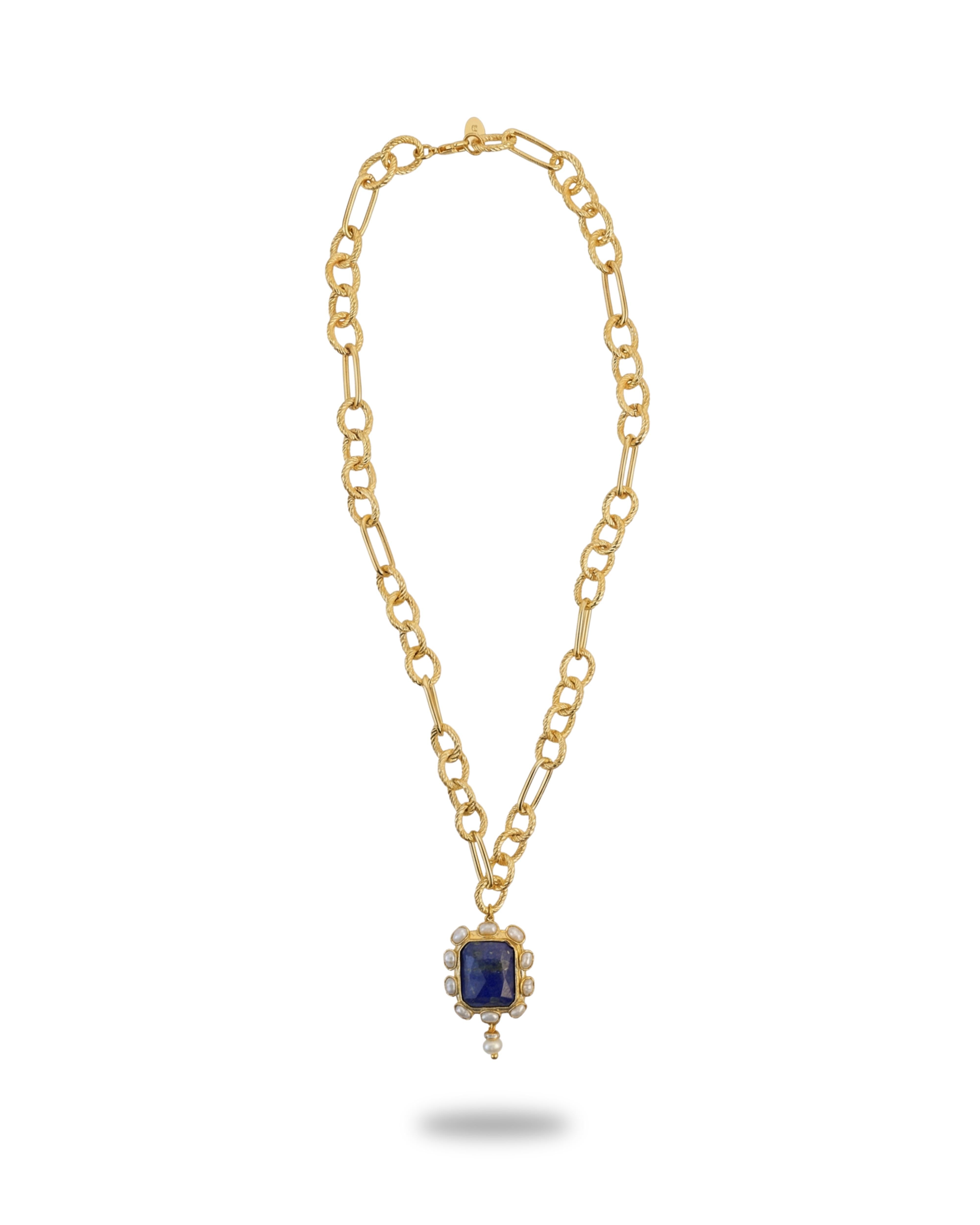 MIDNIGHT HEIRLOOM OVAL CHAIN NECKLACE