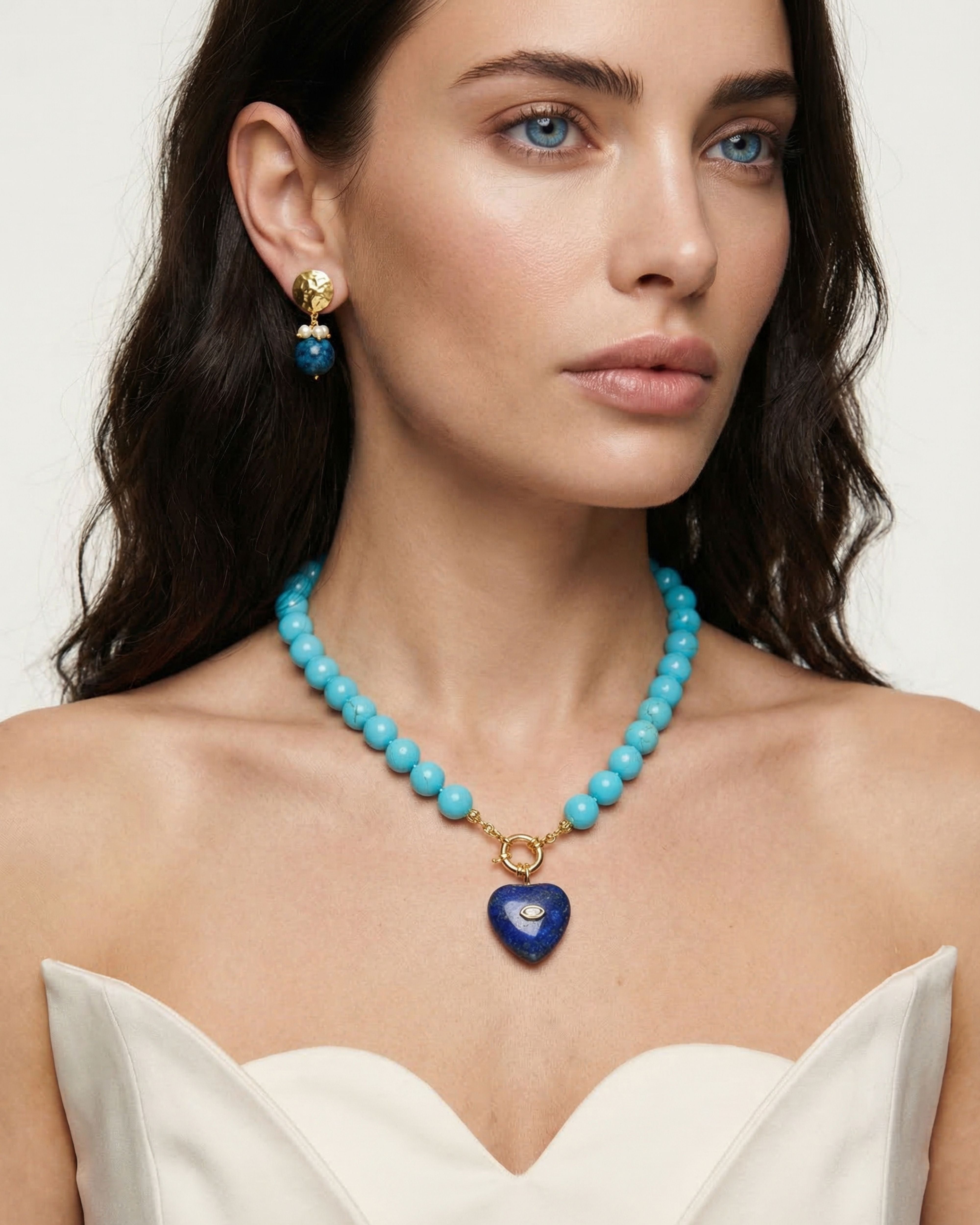 STARLOVE TURQUOISE LAPIS NECKLACE