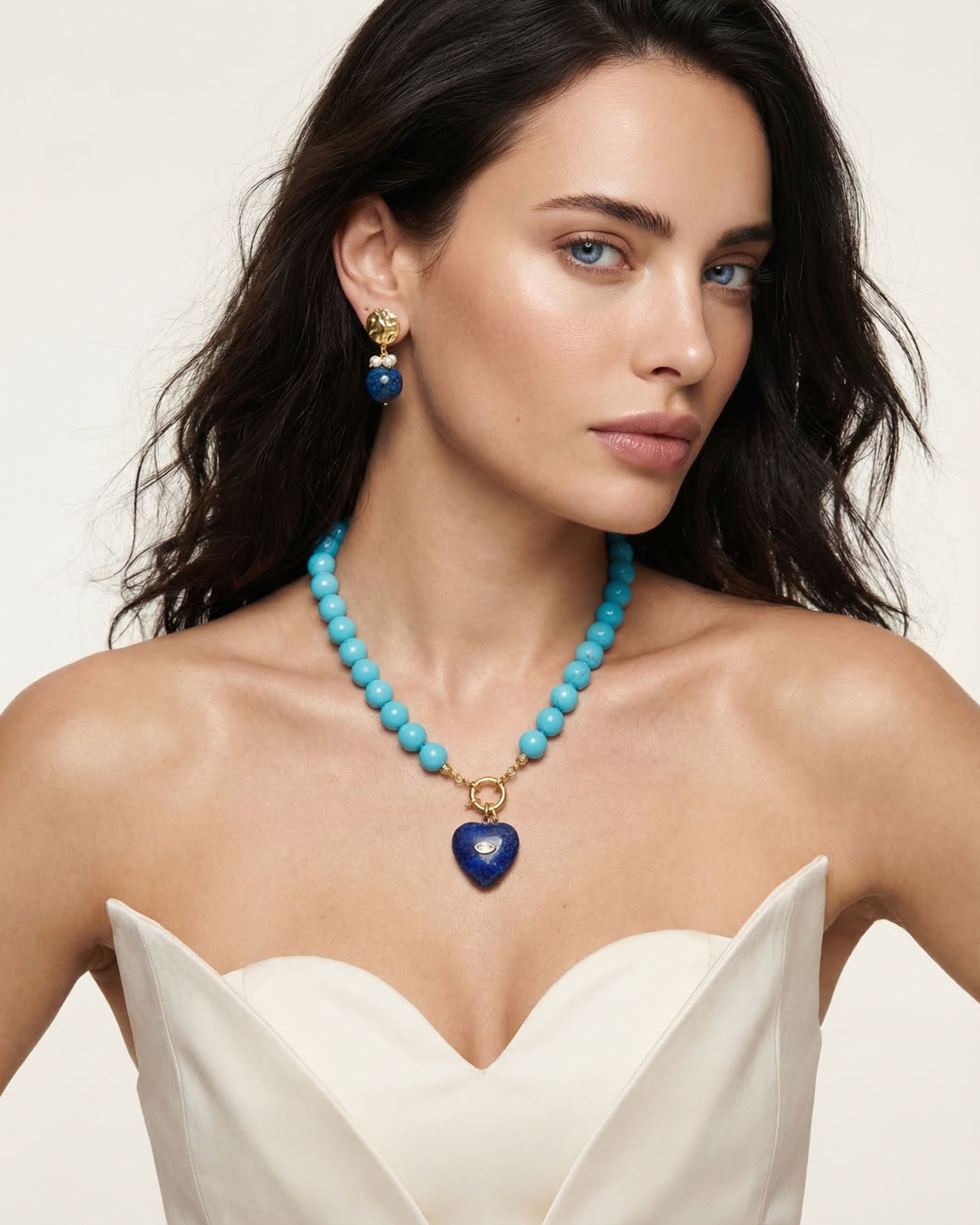 STARLOVE TURQUOISE LAPIS NECKLACE