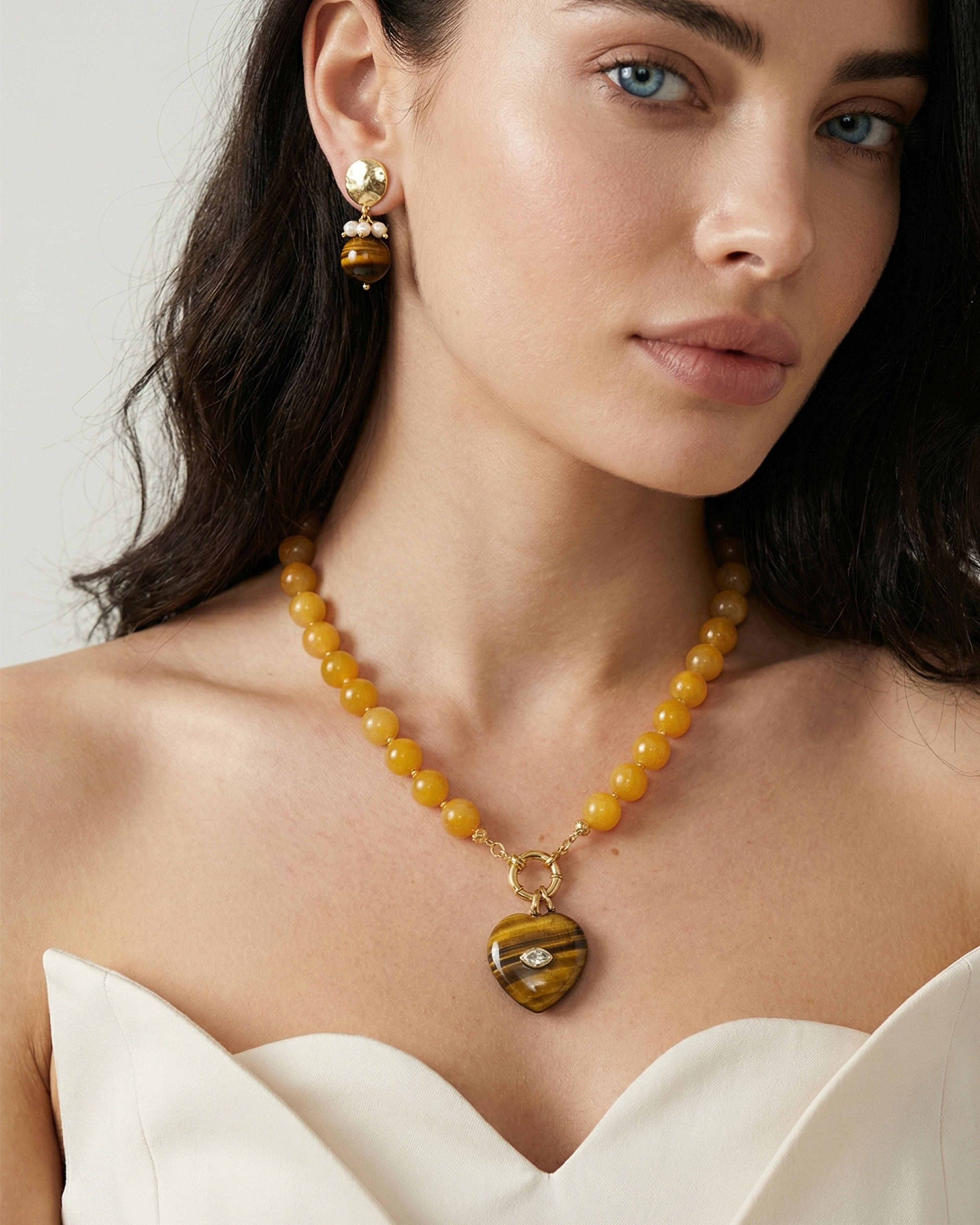 STARLOVE YELLOW JADE NECKLACE