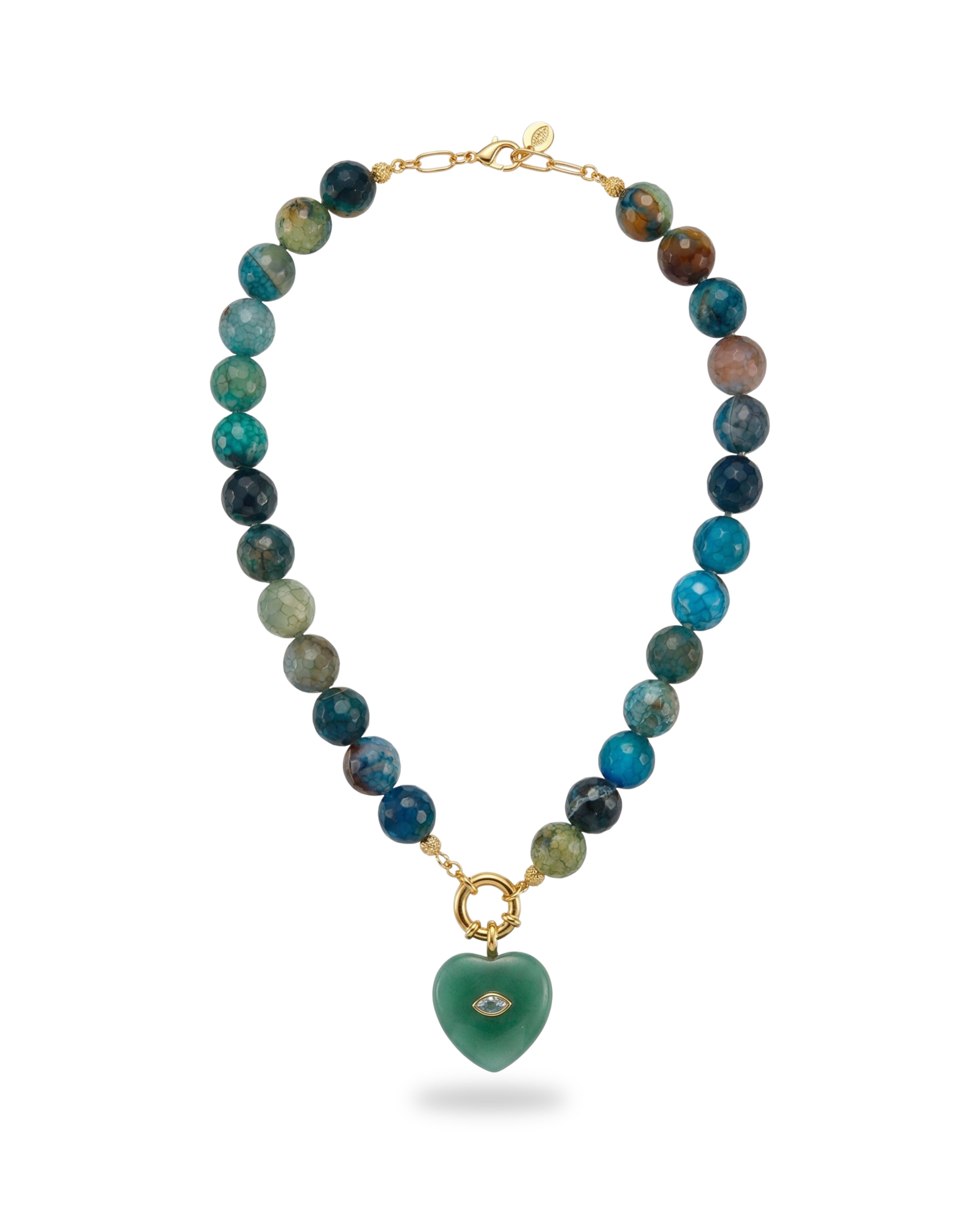 STARLOVE BLUE AGATE NECKLACE