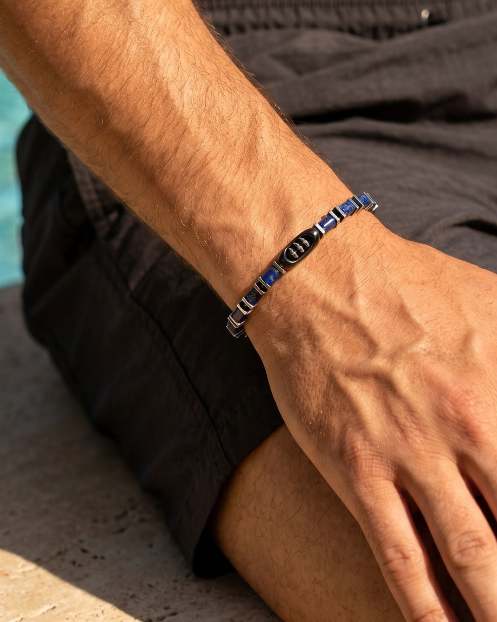 ATLAS INDIGO NATURAL STONE BRACELET