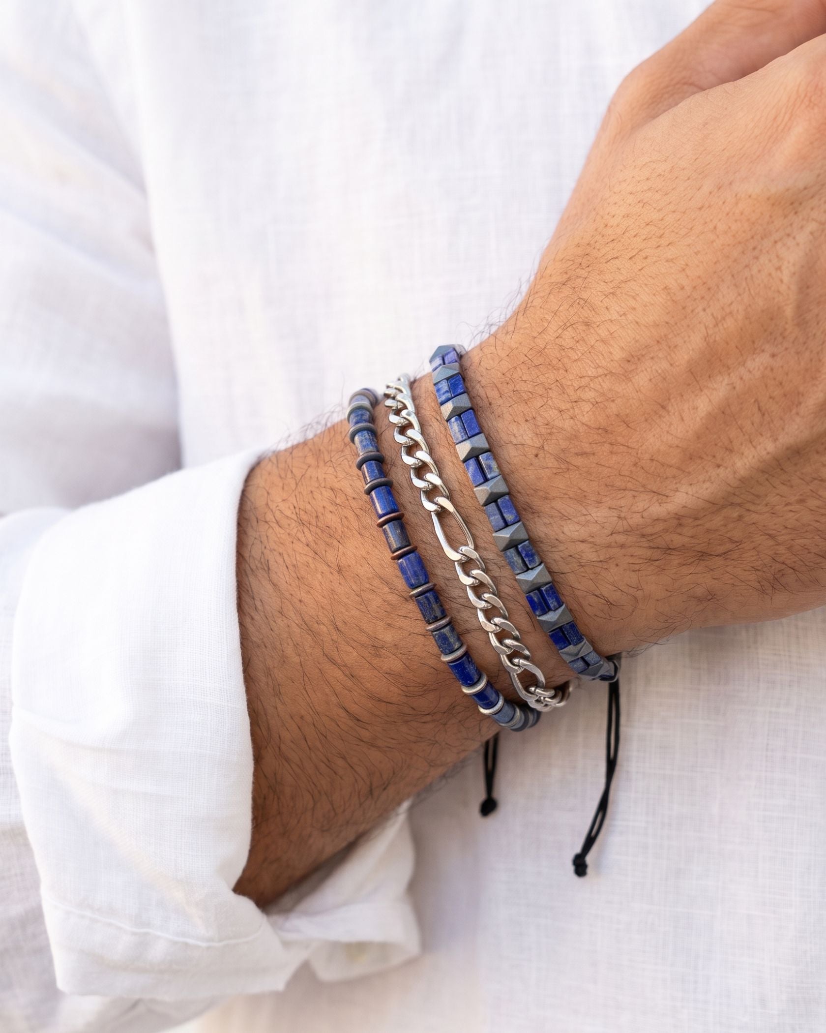 HEMATITE BOUND BRACELET SET