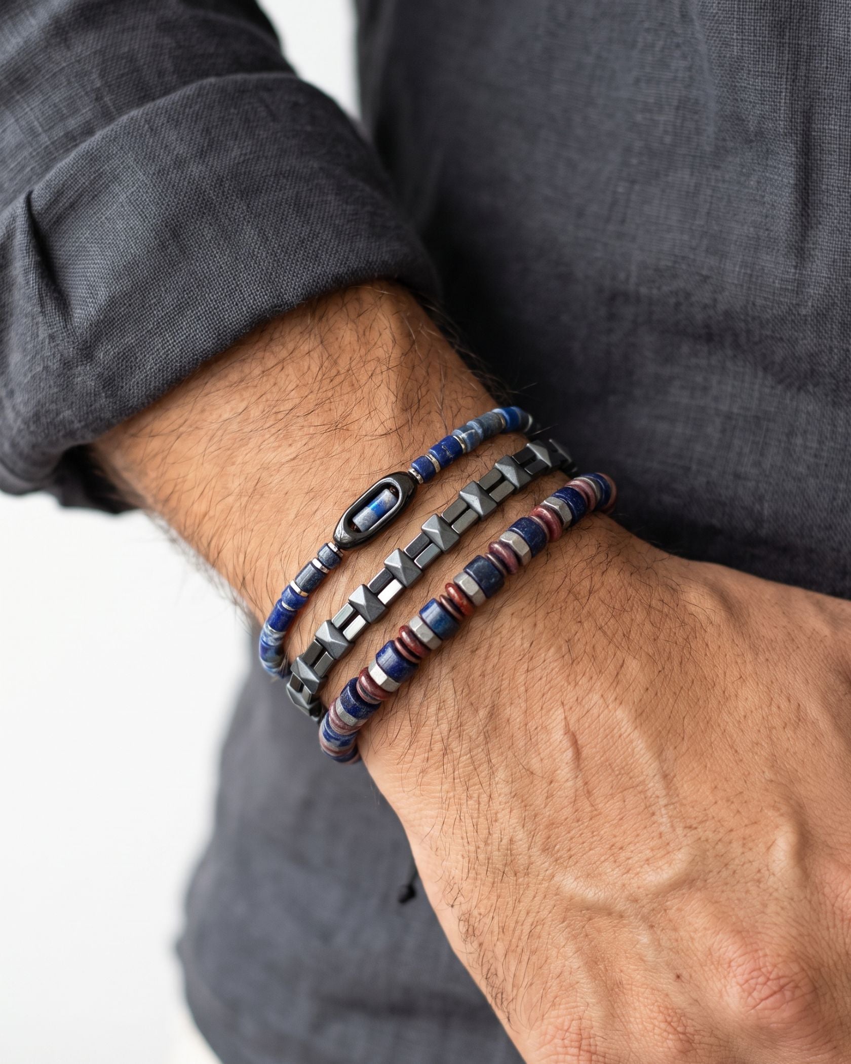 OBSIDIAN TOTEM BİLEKLİK SETİ